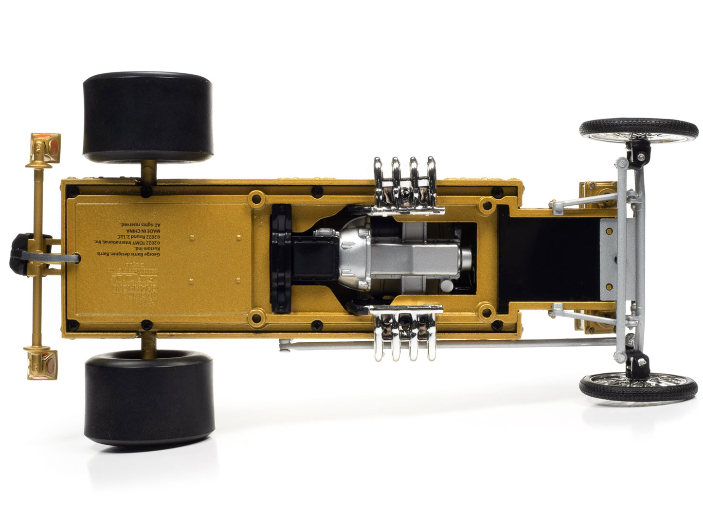 Autoworld George Barris' Drag-u-la Gold "The Munsters" (1964-1966) TV Series "Silver Screen Machines" Series 1/18 Diecast Model by Auto World