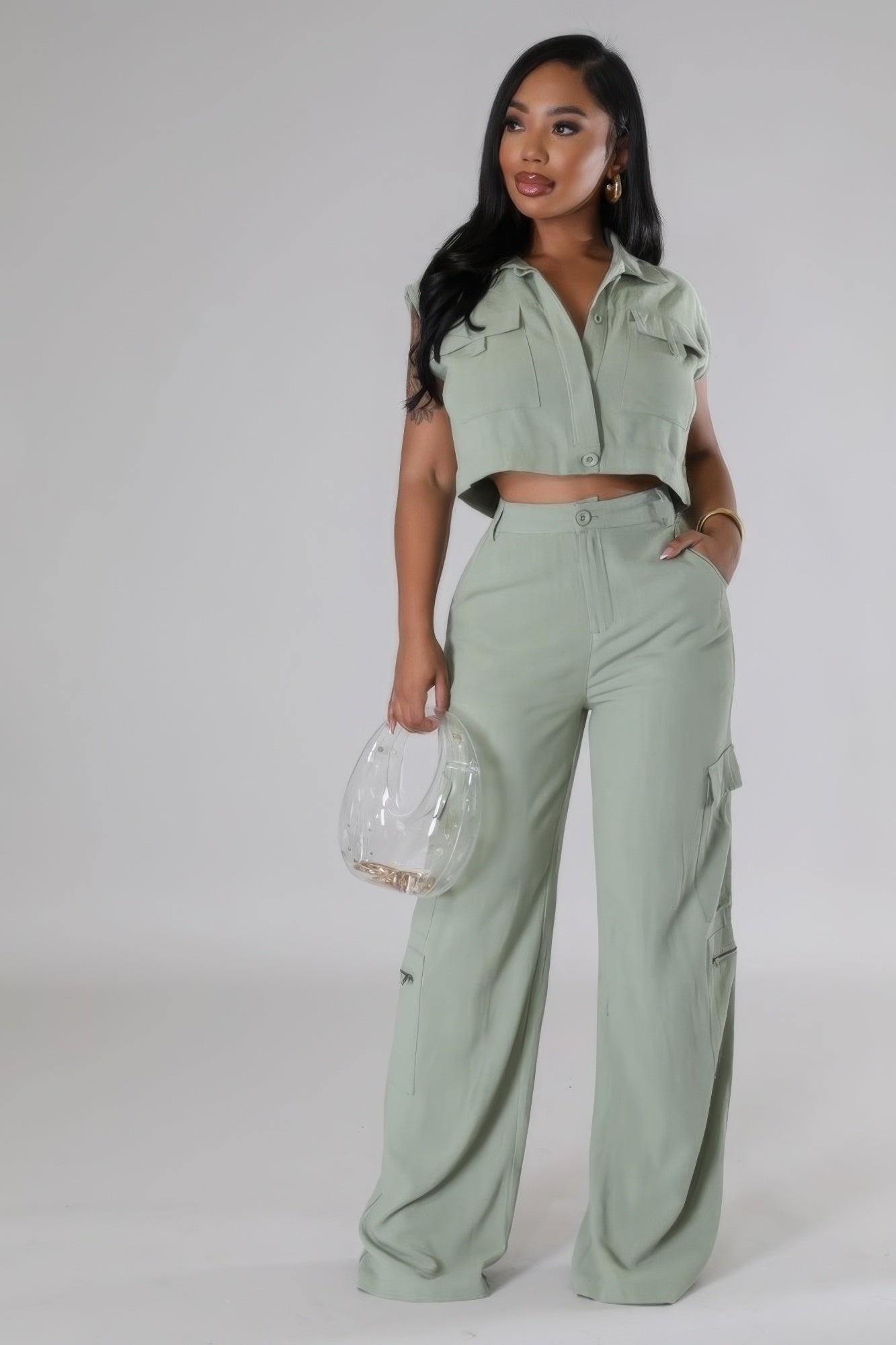 High-waisted Pant Set