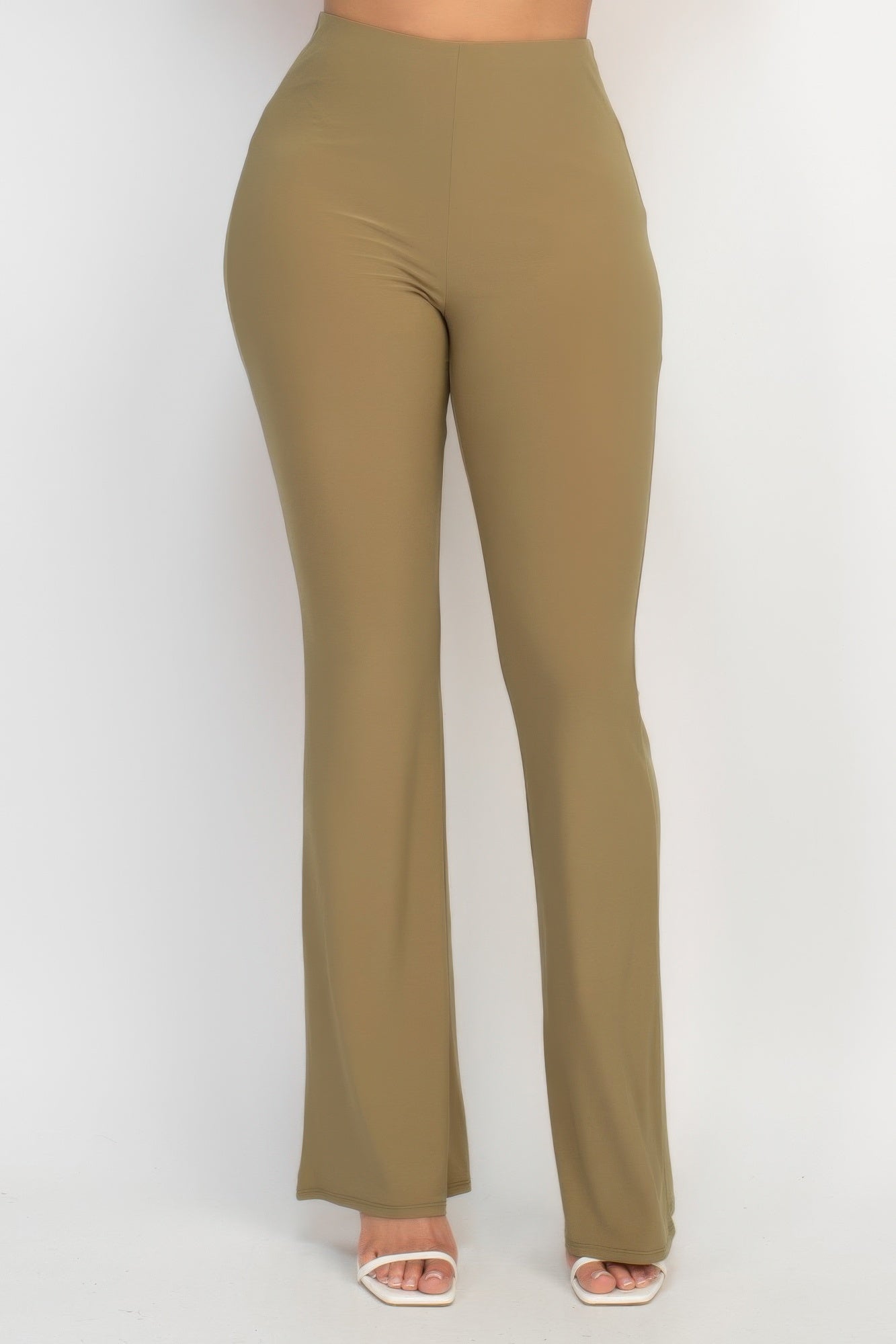 Fit And Flare Elastic Casual Pants