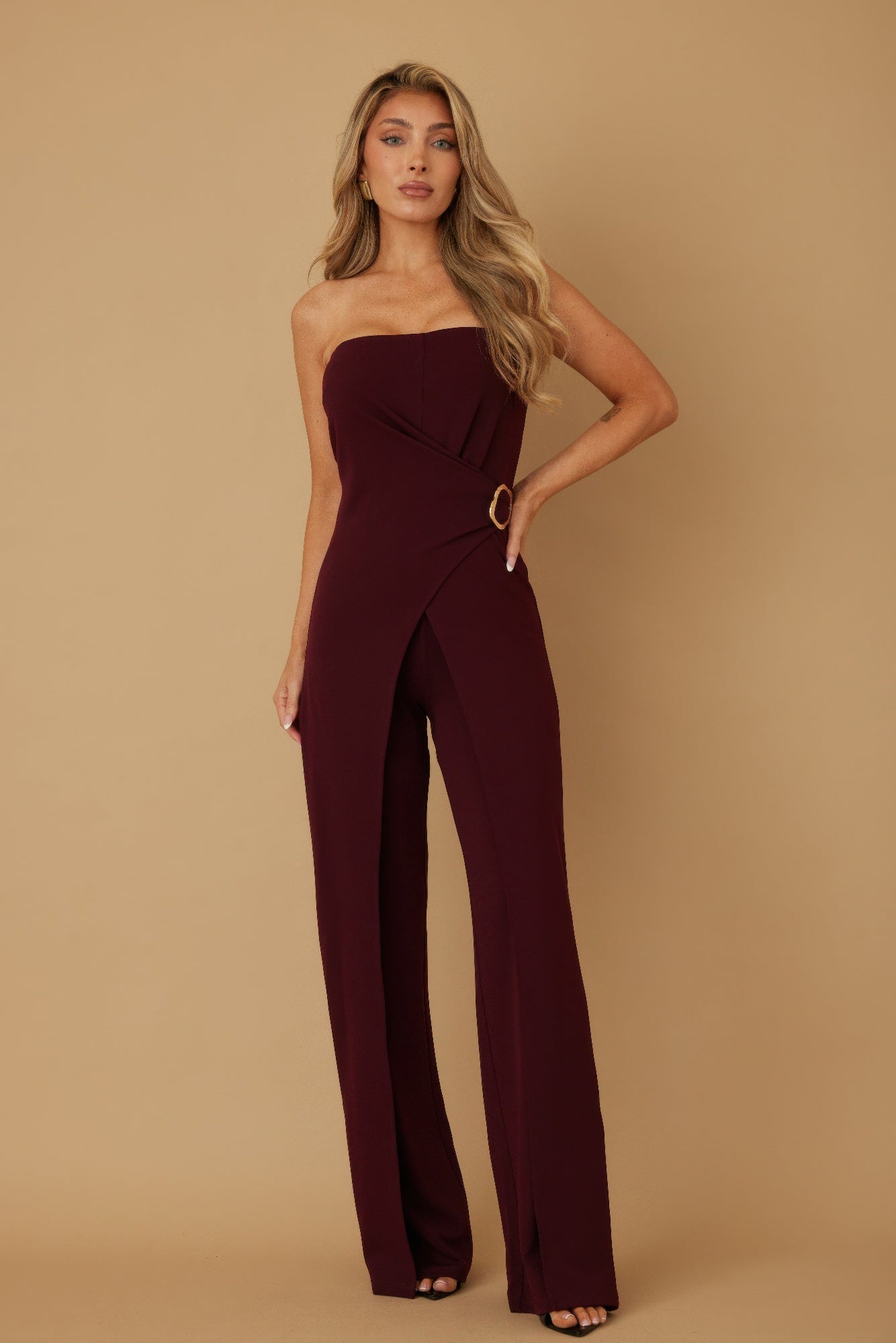 Side To Side Open Flap Jumpsuit
