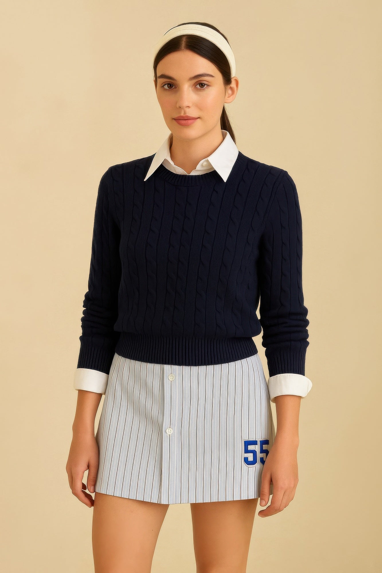 Striped 55 Skort
