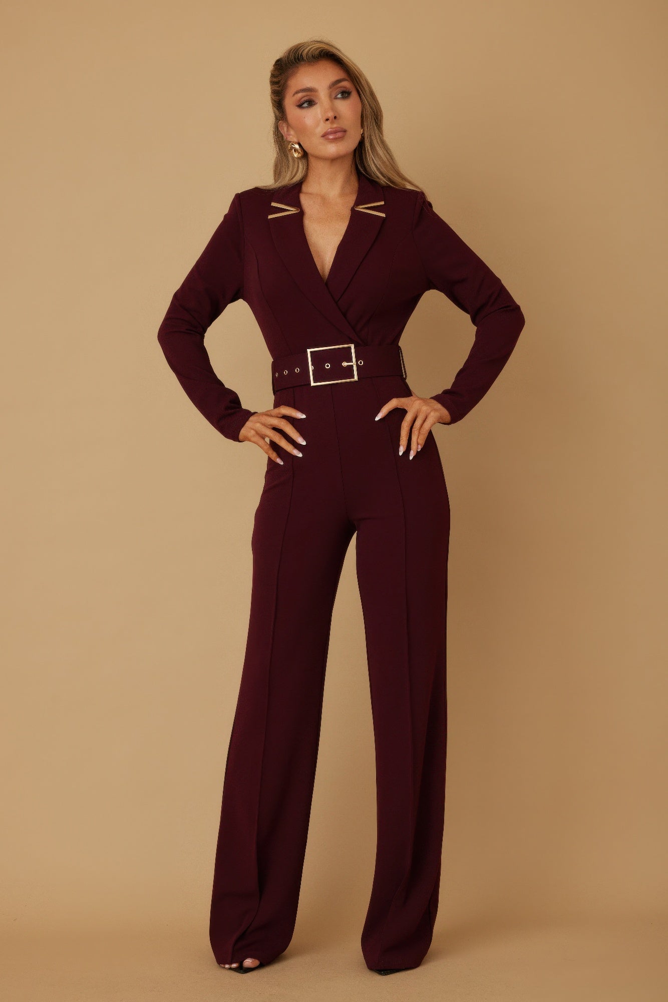 Blazer Suit Long Sleeve Jumpsuit