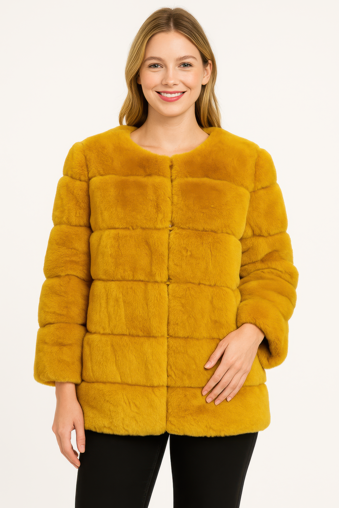 Plush Camel Faux Fur Jacket