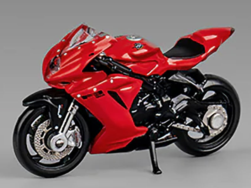 CM Models 2022 MV Agusta F3 Rosso Motorcycle Red with Figure 1/64 Diecast Model by CM Model
