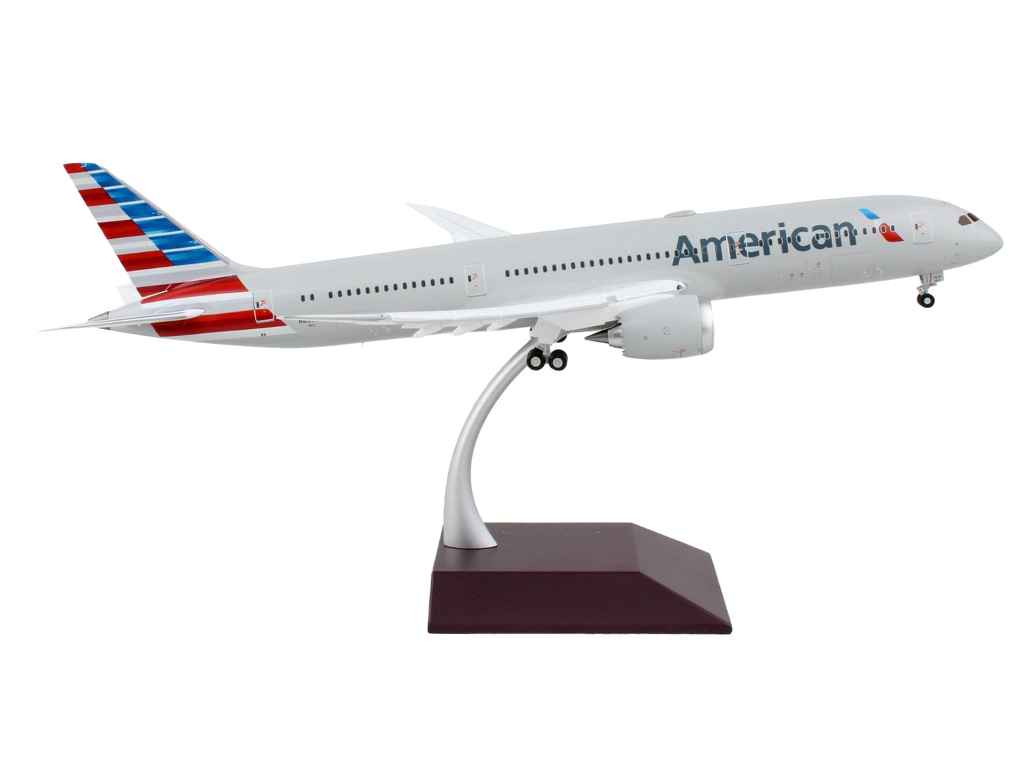 GeminiJets Boeing 787-9 Commercial Aircraft with Flaps Down "American Airlines" Silver "Gemini 200" Series 1/200 Diecast Model Airplane by GeminiJets