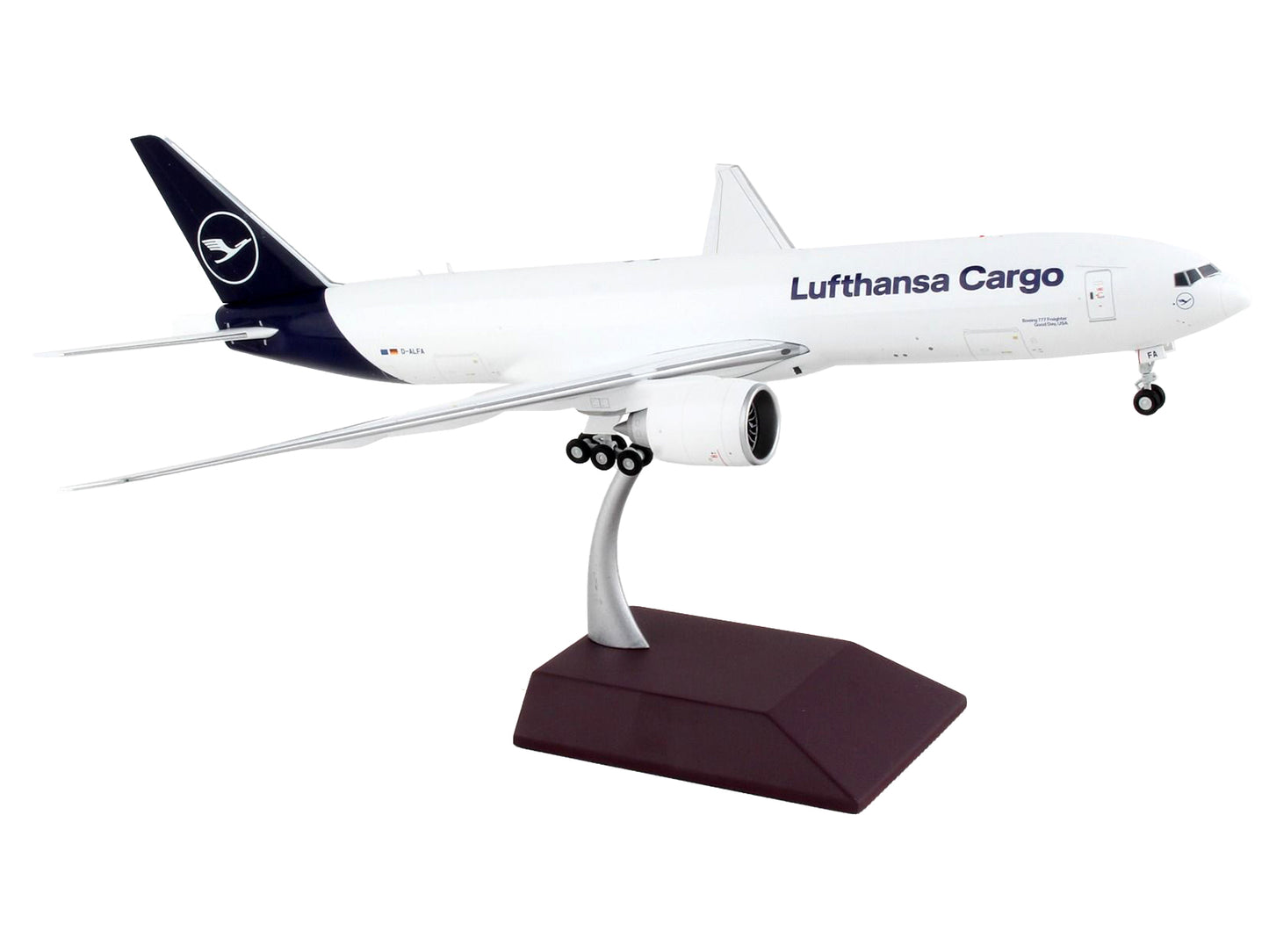 GeminiJets Boeing 777F Commercial Aircraft "Lufthansa Cargo" White with Blue Tail "Gemini 200" Series 1/200 Diecast Model Airplane by GeminiJets