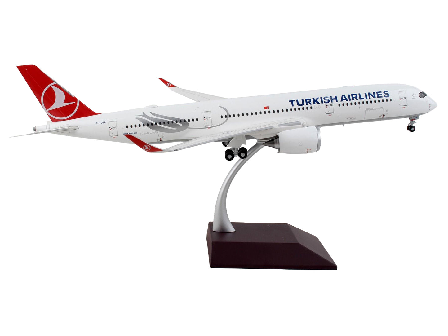 GeminiJets Airbus A350-900 Commercial Aircraft "Turkish Airlines" White with Red Tail "Gemini 200" Series 1/200 Diecast Model Airplane by GeminiJets