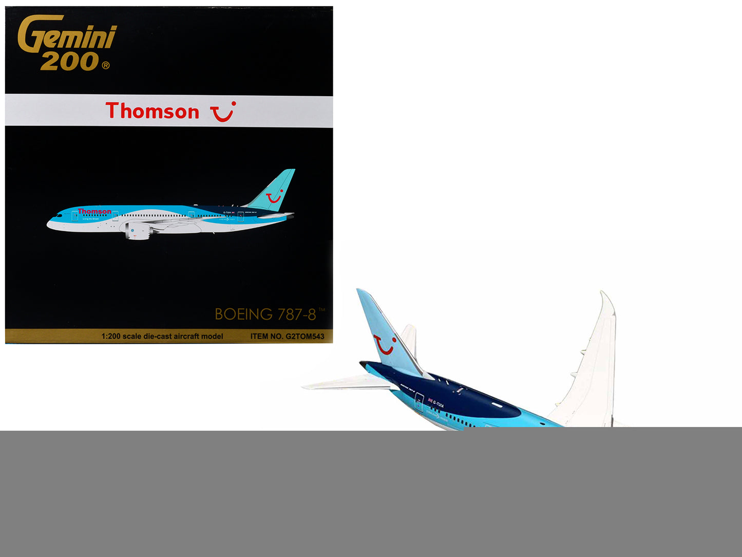 Boeing 787-8 Commercial Aircraft "Thomson - TUI Airways" Blue and White "Gemini 200" Series 1/200 Diecast Model Airplane by GeminiJets