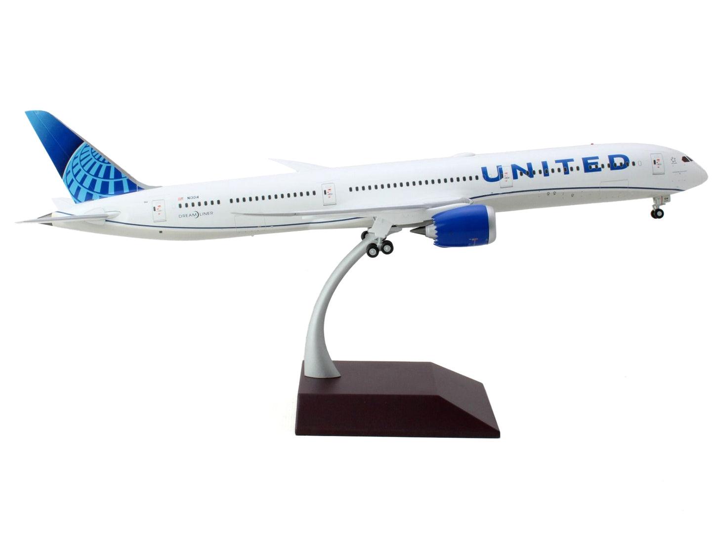 GeminiJets Boeing 787-10 Commercial Aircraft "United Airlines" White with Blue Tail "Gemini 200" Series 1/200 Diecast Model Airplane by GeminiJets