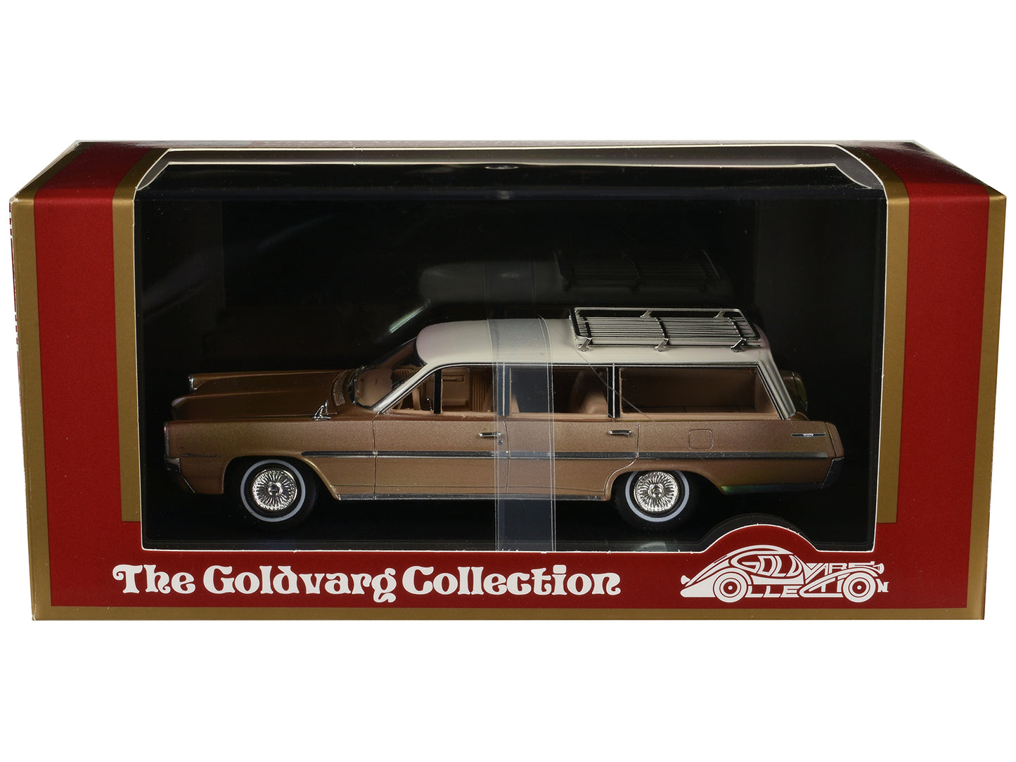 1964 Pontiac Safari Bronze Irid Metallic with Cream Top Limited Edition to 200 pieces Worldwide 1/43 Model Car by Goldvarg Collection