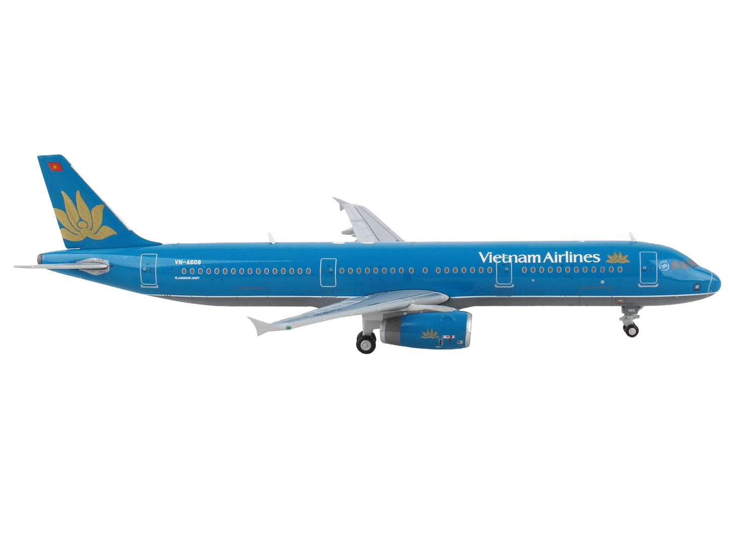 GeminiJets Airbus A321 Commercial Aircraft "Vietnam Airlines" Blue 1/400 Diecast Model Airplane by GeminiJets