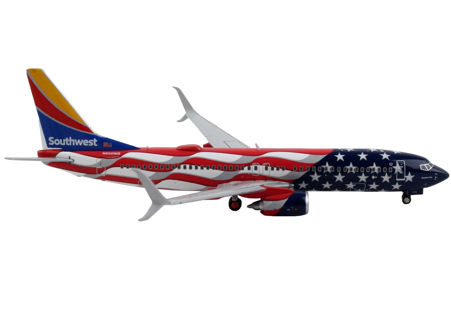 GeminiJets Boeing 737-800 Commercial Aircraft "Southwest Airlines - Freedom One" United States Flag Livery 1/400 Diecast Model Airplane by GeminiJets