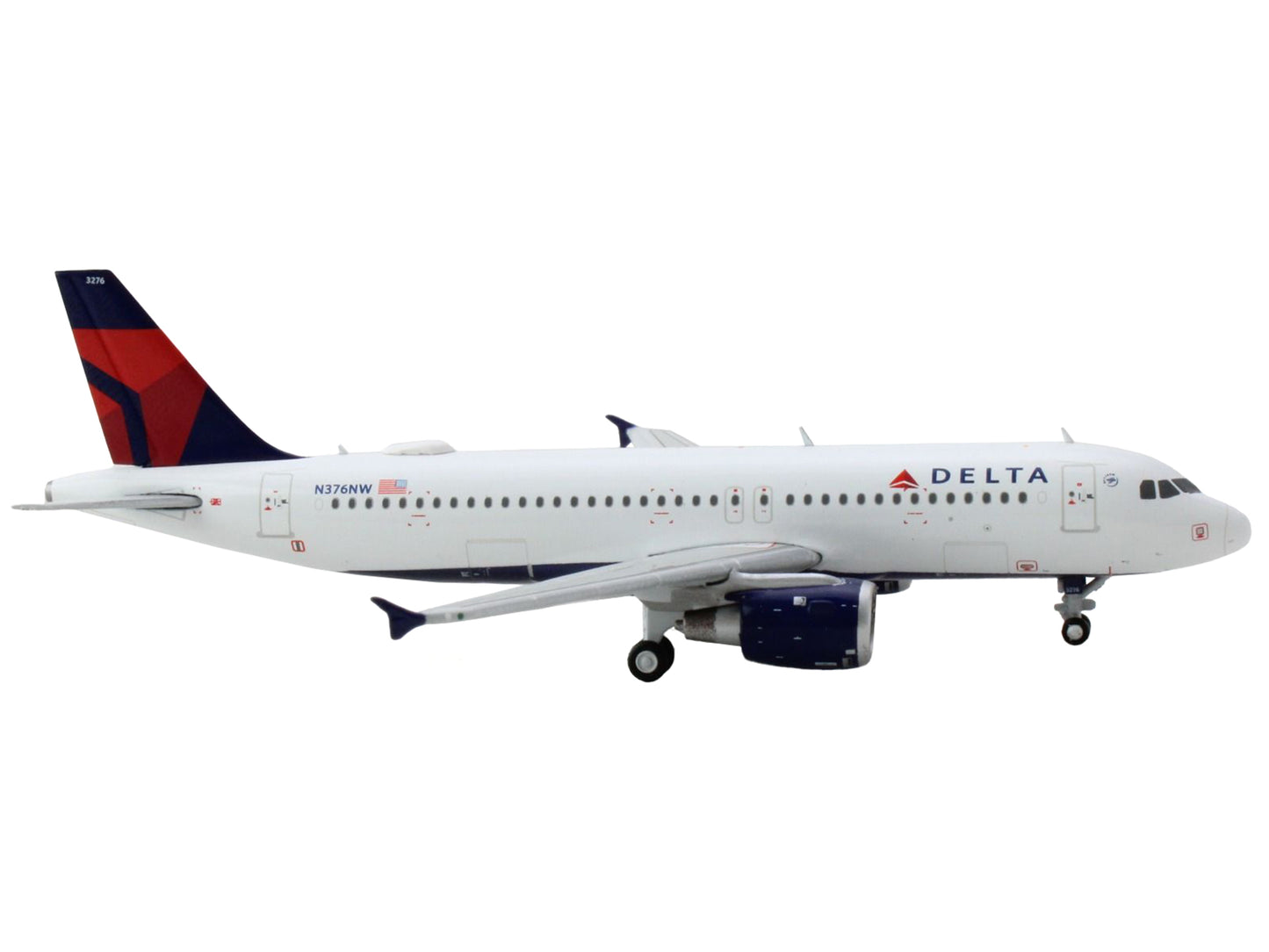 GeminiJets Airbus A320 Commercial Aircraft "Delta Air Lines" White with Red and Blue Tail 1/400 Diecast Model Airplane by GeminiJets