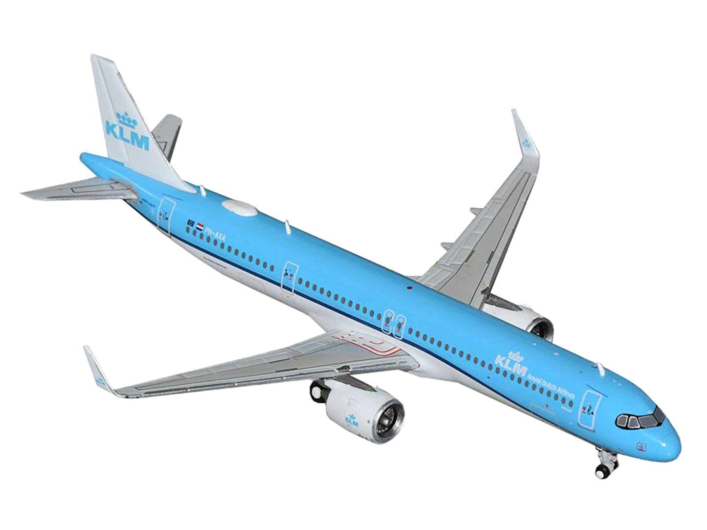 GeminiJets Airbus A321neo Commercial Aircraft "KLM Royal Dutch Airlines" (PH-AXA) Blue and White 1/400 Diecast Model Airplane by GeminiJets