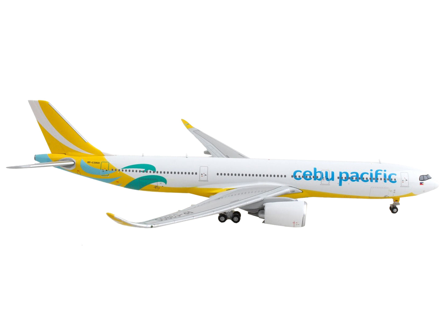 GeminiJets Airbus A330-900 Commercial Aircraft "Cebu Pacific" Yellow and White 1/400 Diecast Model Airplane by GeminiJets