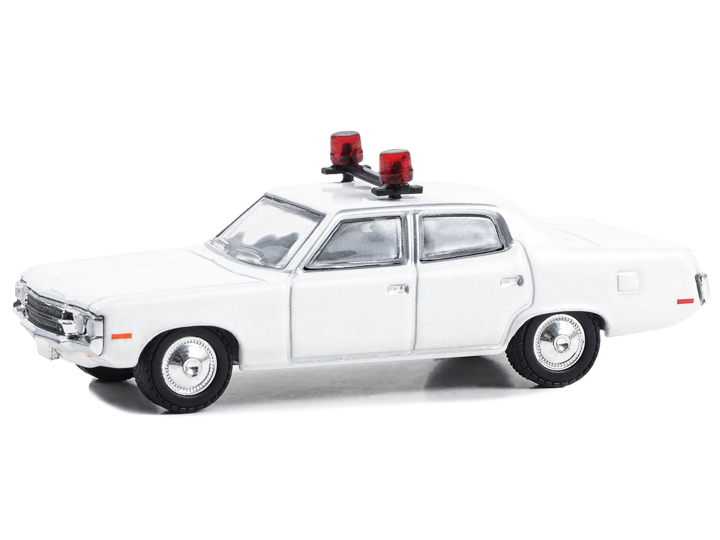 Greenlight 1971 AMC Matador Police Car White with Light Bar "Hot Pursuit - Hobby Exclusive" Series 1/64 Diecast Model Car by Greenlight