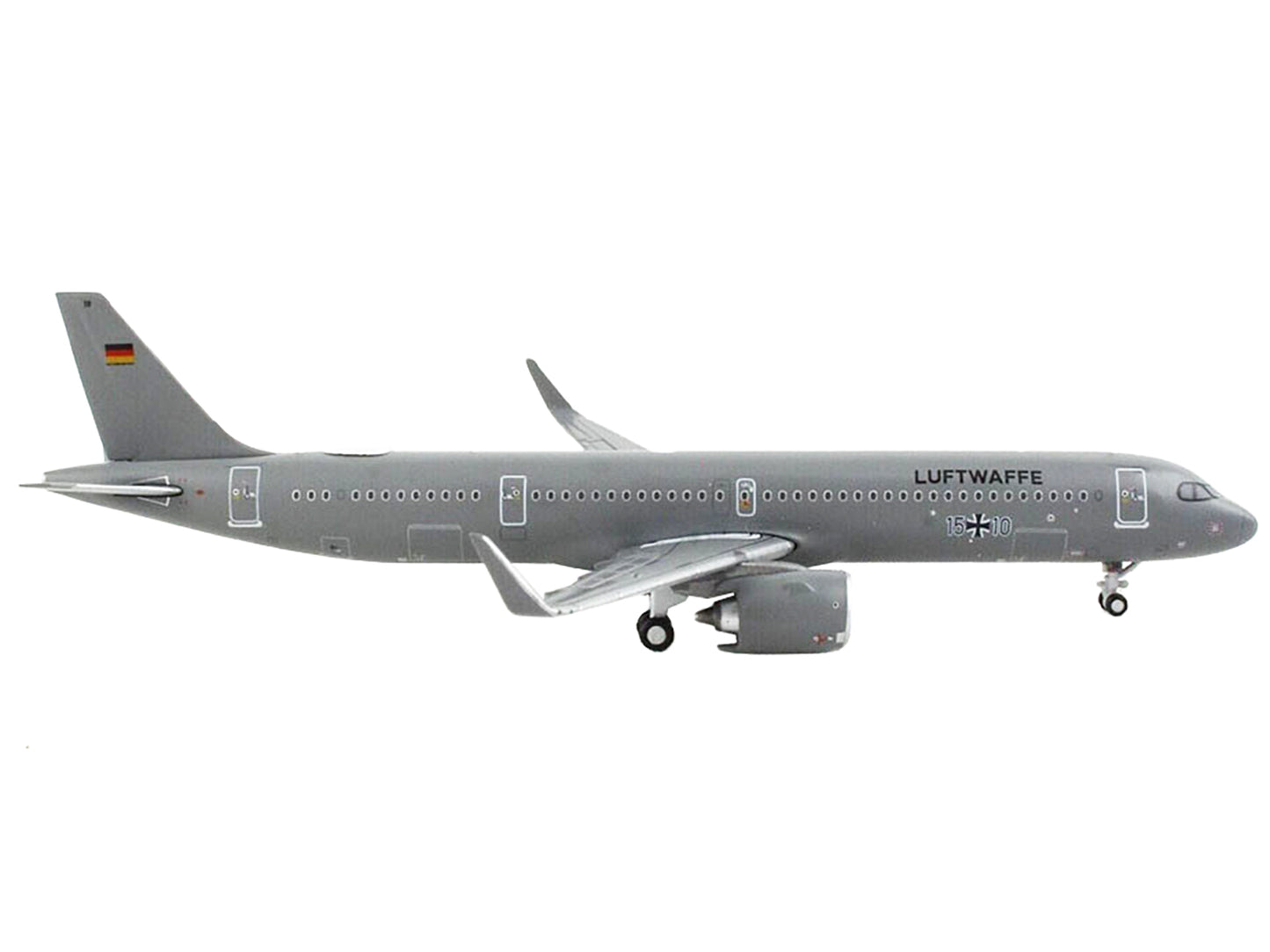 GeminiJets Airbus A321neo Transport Aircraft "German Luftwaffe" Gray "Gemini Macs" Series 1/400 Diecast Model Airplane by GeminiJets