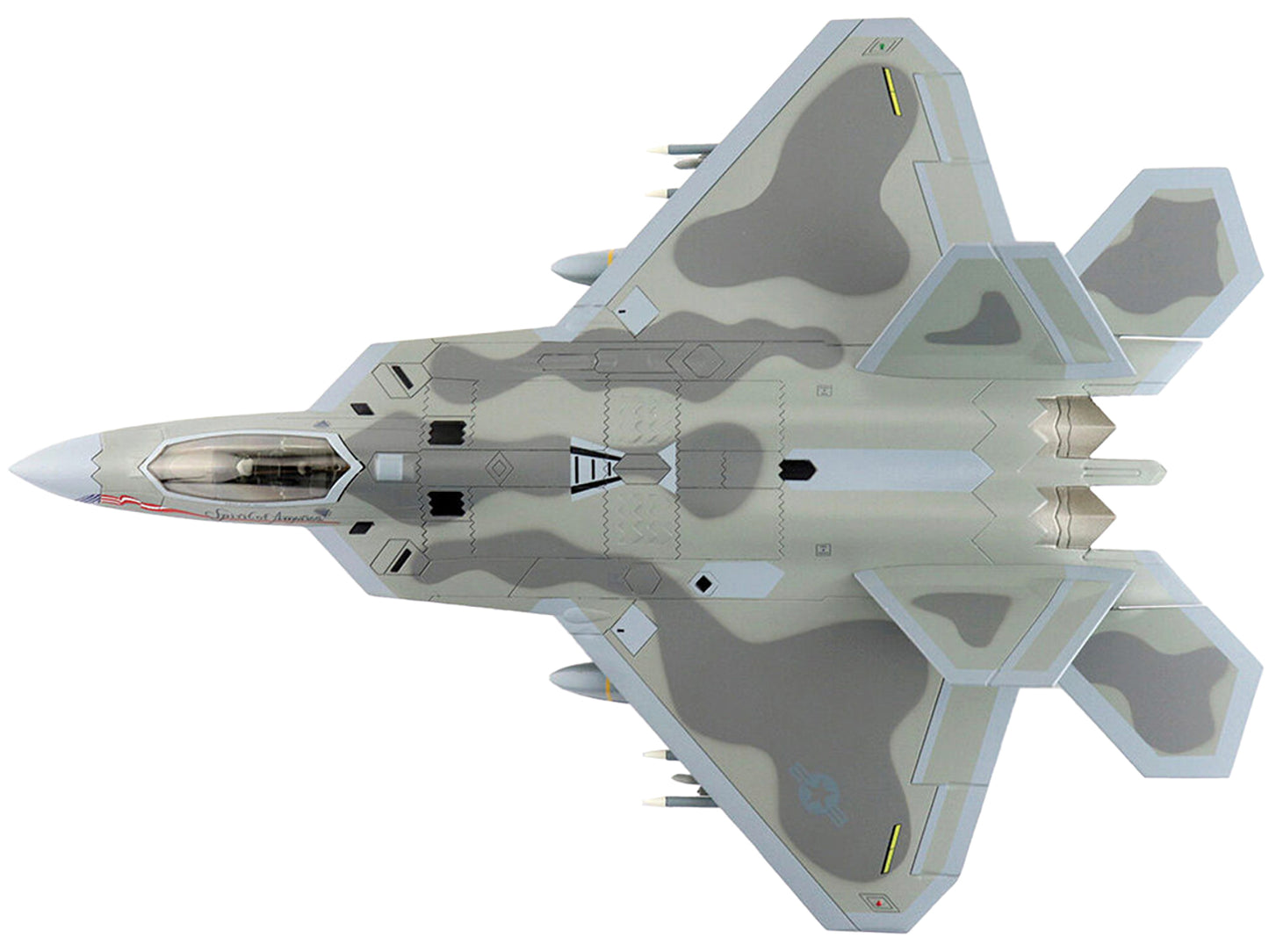 Hobby Master Lockheed F-22 Raptor Stealth Aircraft "Spirit of America" United States Air Force "Air Power Series" 1/72 Diecast Model by Hobby Master
