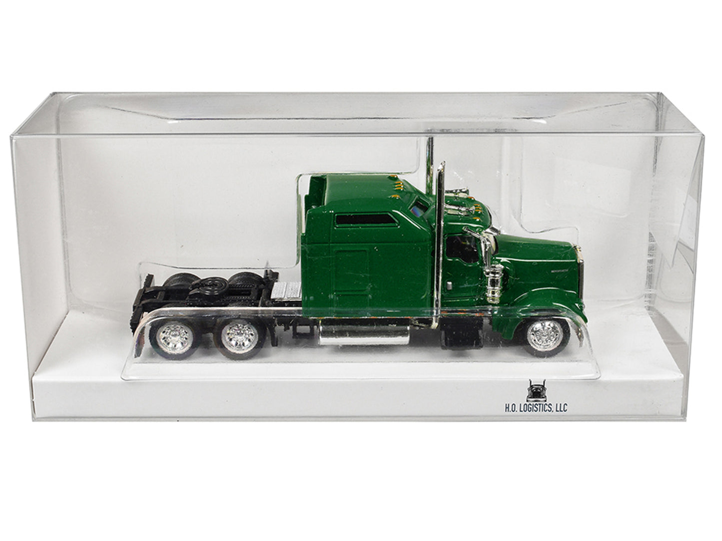 Kenworth W900L Truck Tractor with Sleeper Cab Green 1/87 (HO) Scale Plastic Model Car by HO Logistics