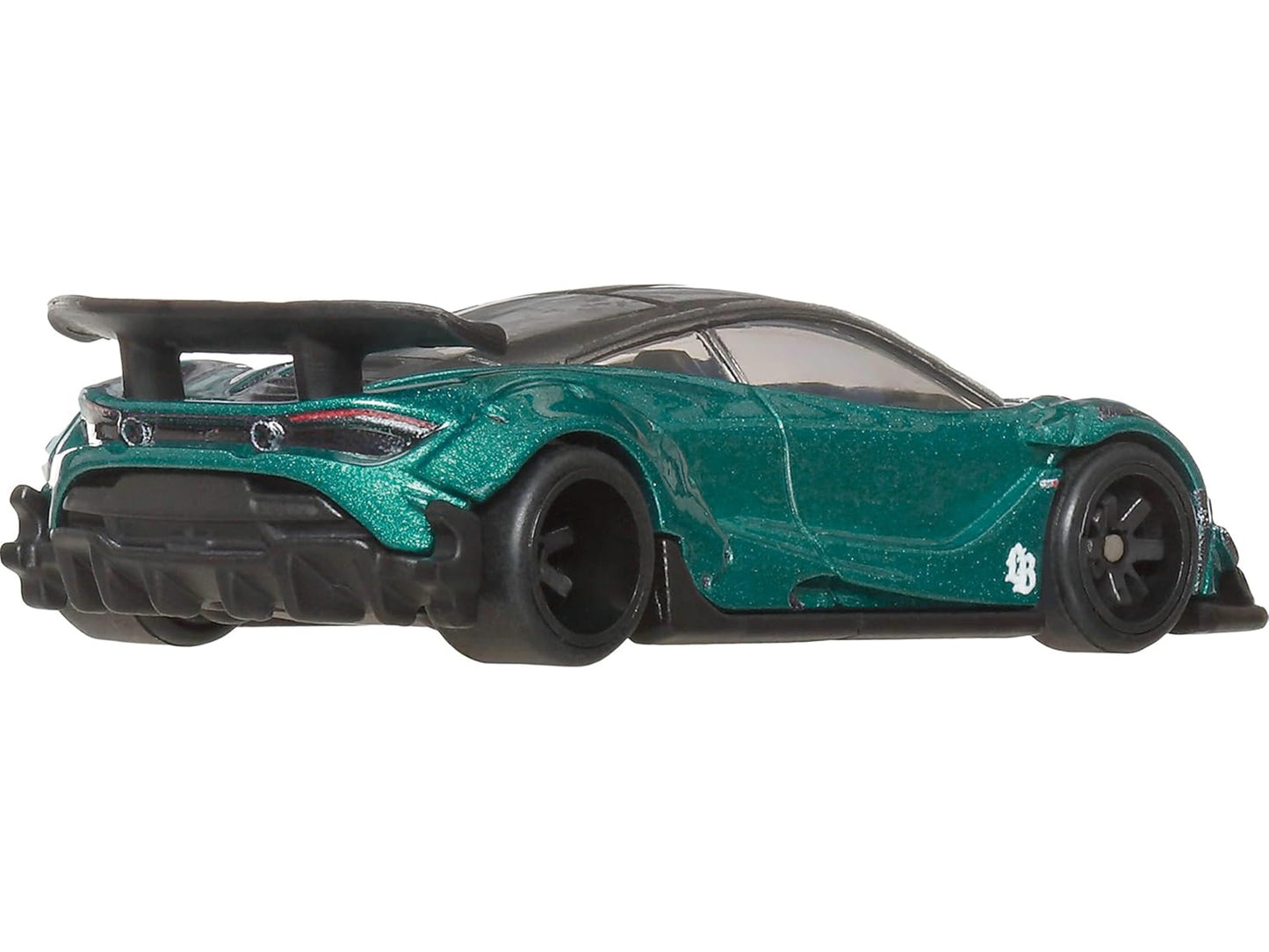 Hotwheels McLaren 720S "LB-Works" Green Metallic with Carbon Hood and Black Top "Silhouettes" Series Diecast Model Car by Hot Wheels