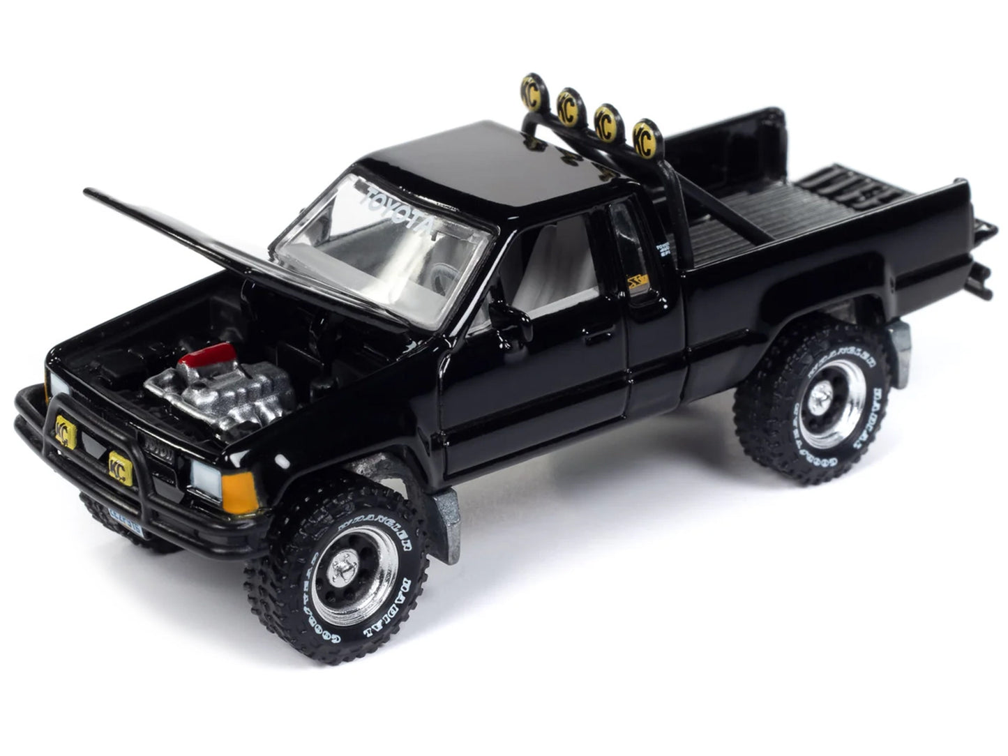 Johnny Lightning 1985 Toyota SR5 Pickup Truck Black "Mystery Matinee" Movie Pop Culture 2024 Release 1 1/64 Diecast Model Car by Johnny Lightning