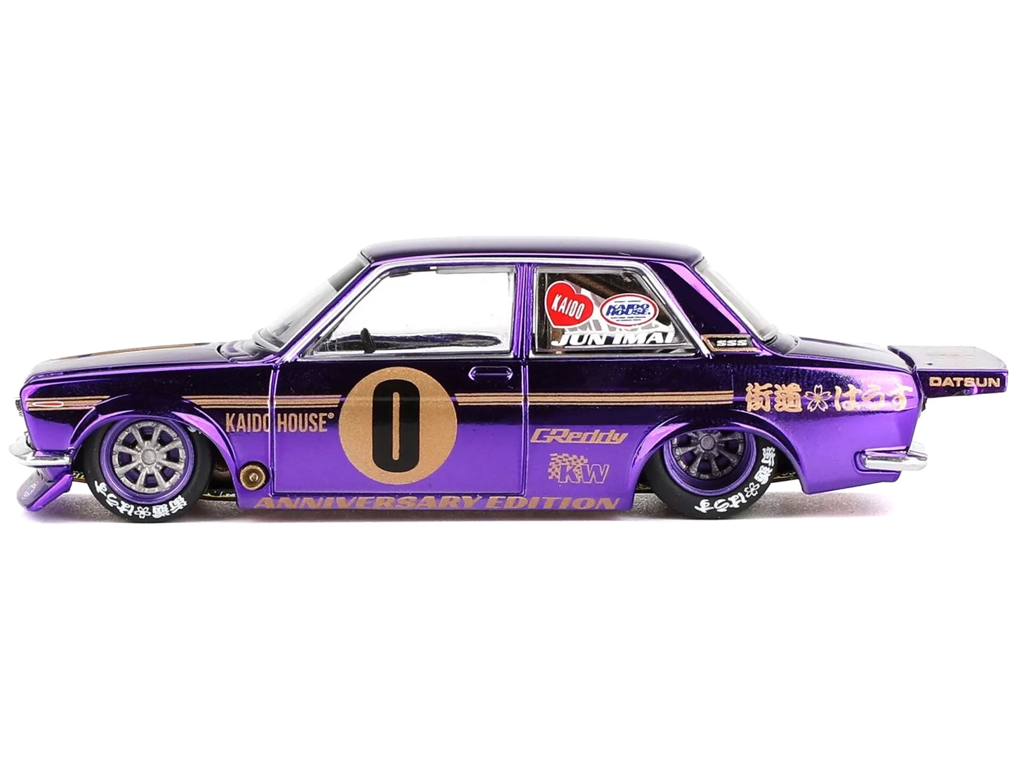 Mini GT Datsun 510 Pro Street #0 "Anniversary Edition" Purple Metallic (Designed by Jun Imai) "Kaido House" Special 1/64 Diecast Model Car by Mini GT