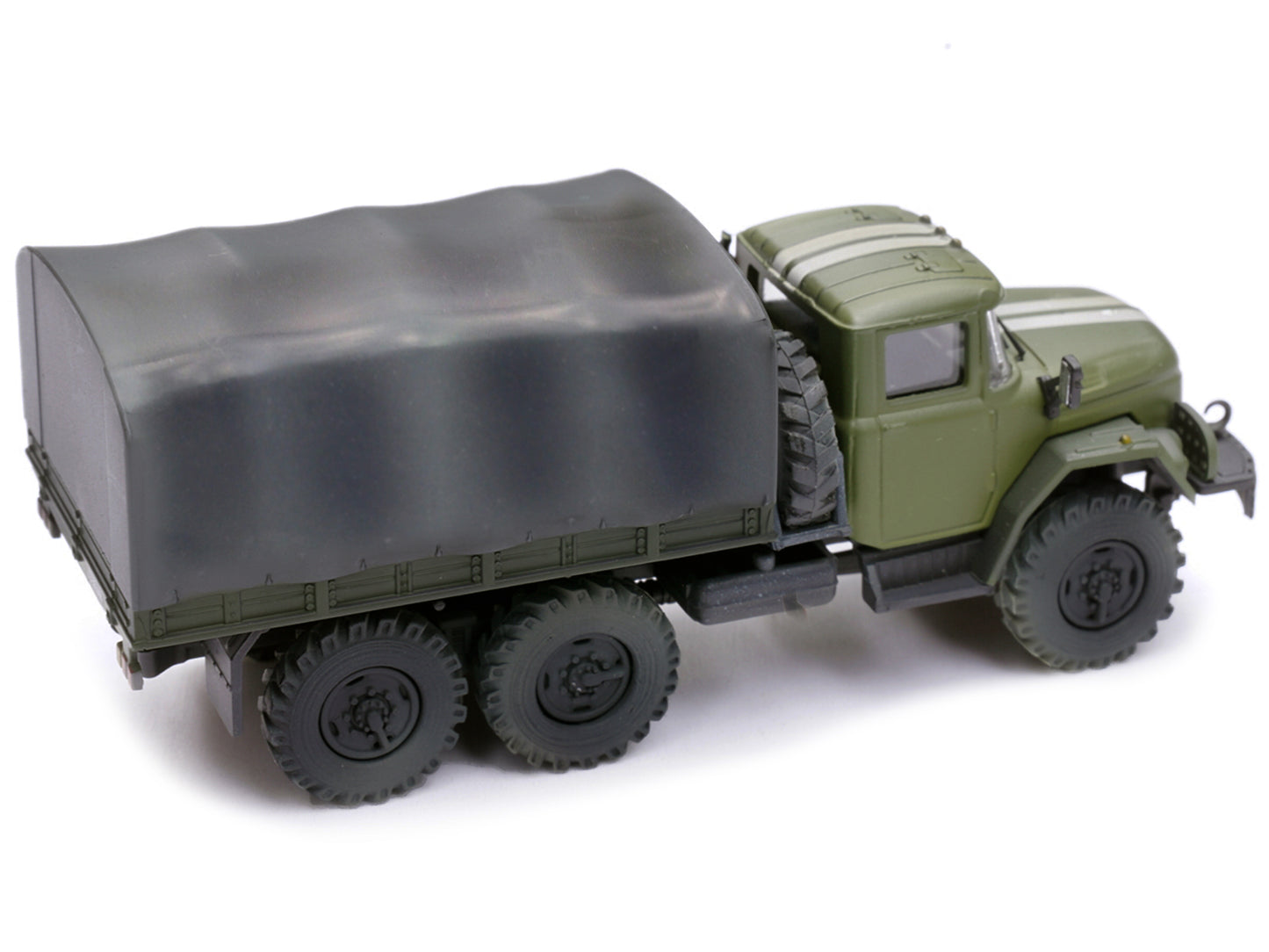 Legion ZIL 131 Cargo Truck Green with White Stripes "Ukrainian Ground Forces" 1/72 Diecast Model by Legion