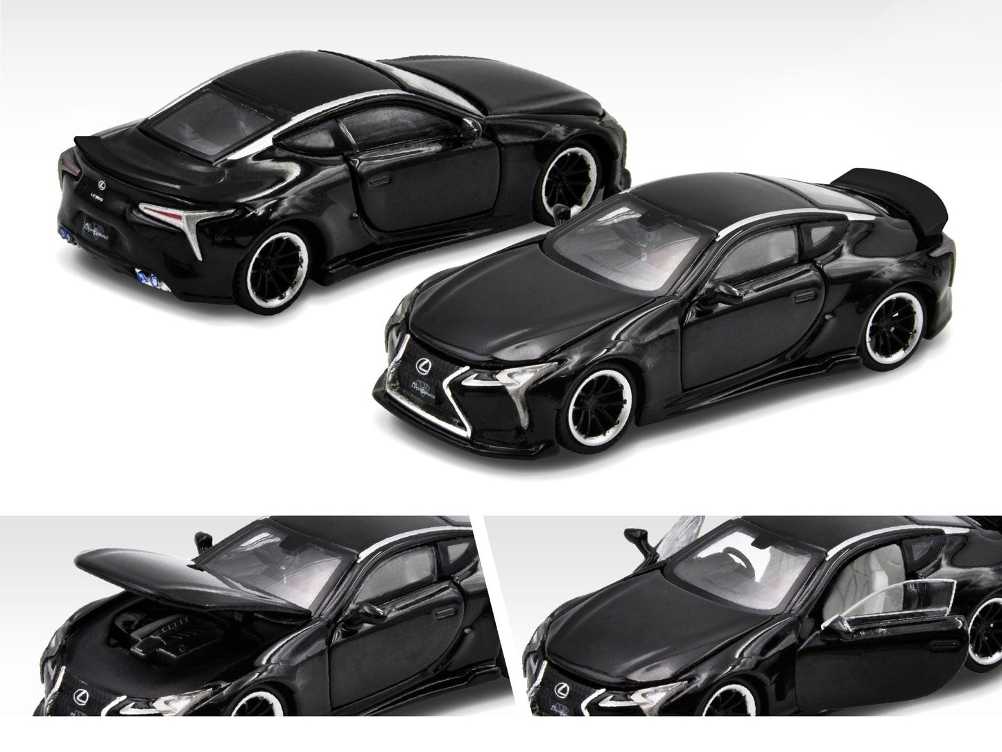 Era Car Lexus LC500 LB Works RHD (Right Hand Drive) Dark Black Limited Edition to 1200 pieces 1/64 Diecast Model Car by Era Car