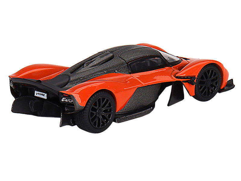 Mini GT Aston Martin Valkyrie Maximum Orange with Carbon Top Limited Edition to 2640 pieces Worldwide 1/64 Diecast Model Car by Mini GT