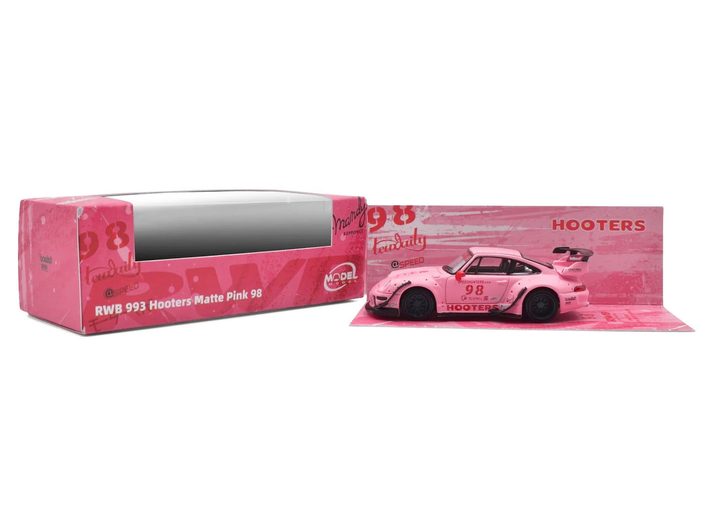 RWB 993 #98 "Hooters" Matt Pink 1/64 Diecast Model Car by Model Model