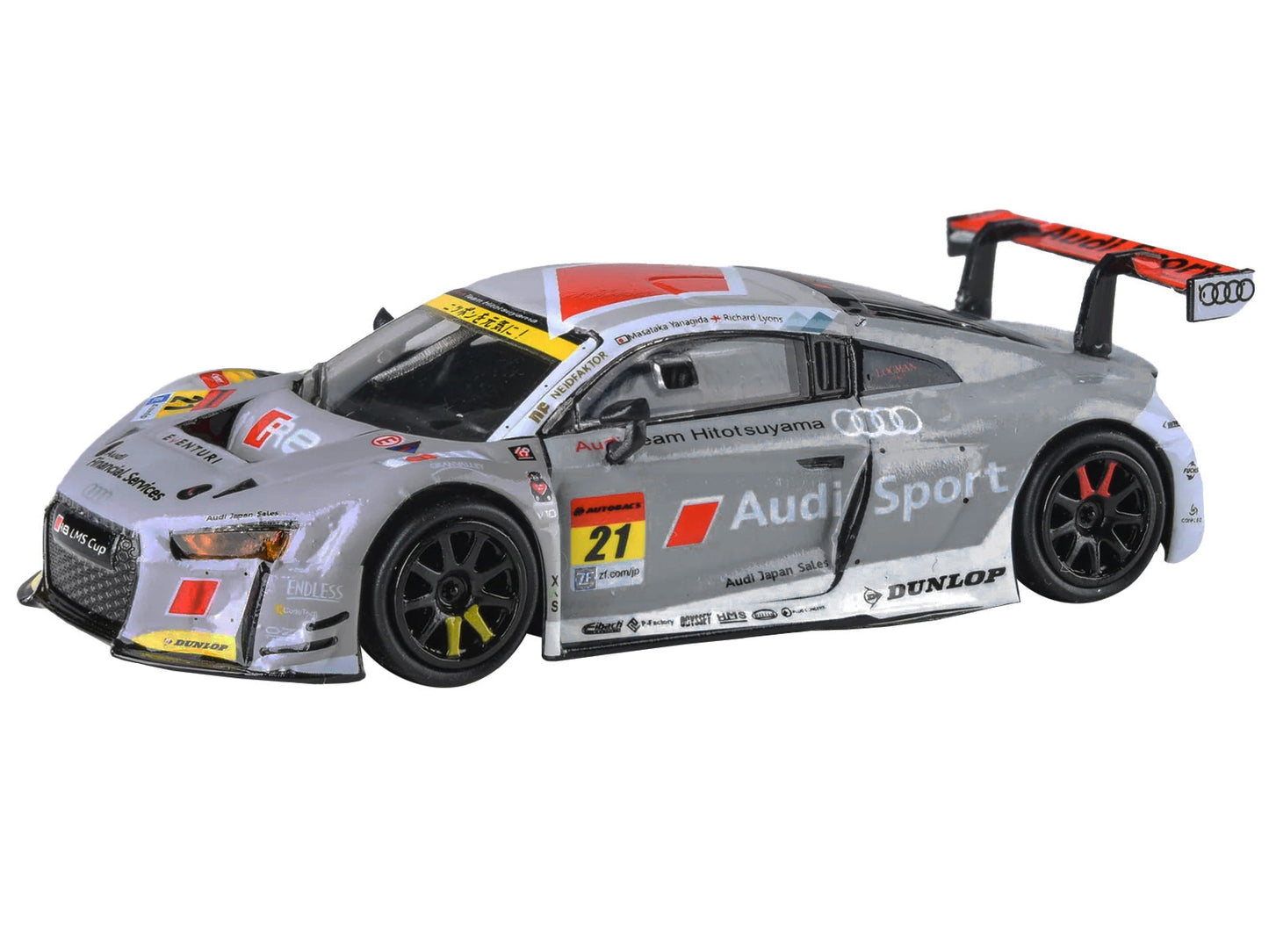 Paragon Audi R8 LMS #21 Richard Lyons - Masataka Yanagida "Team Hitotsuyama" "Super GT Series" (2017) 1/64 Diecast Model Car by Paragon Models