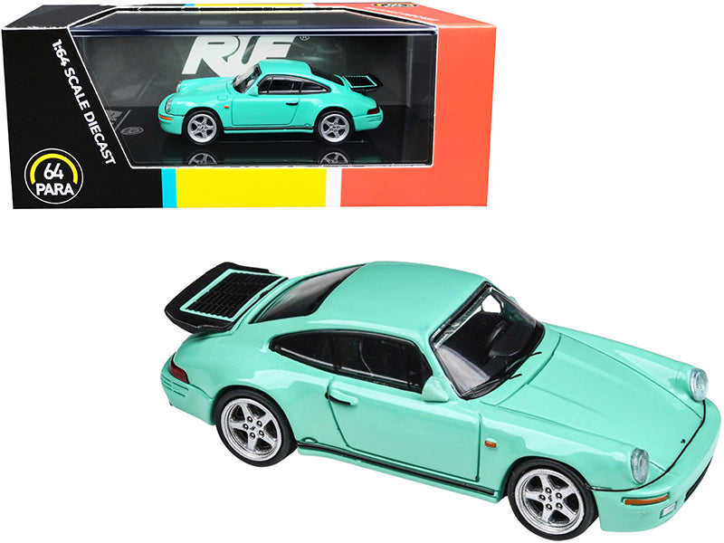 Paragon 1987 RUF CTR Yellowbird Mint Green 1/64 Diecast Model Car by Paragon