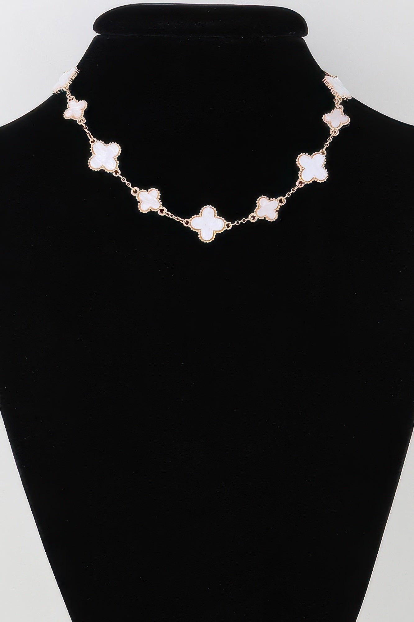 Multi Stone Clover Necklace