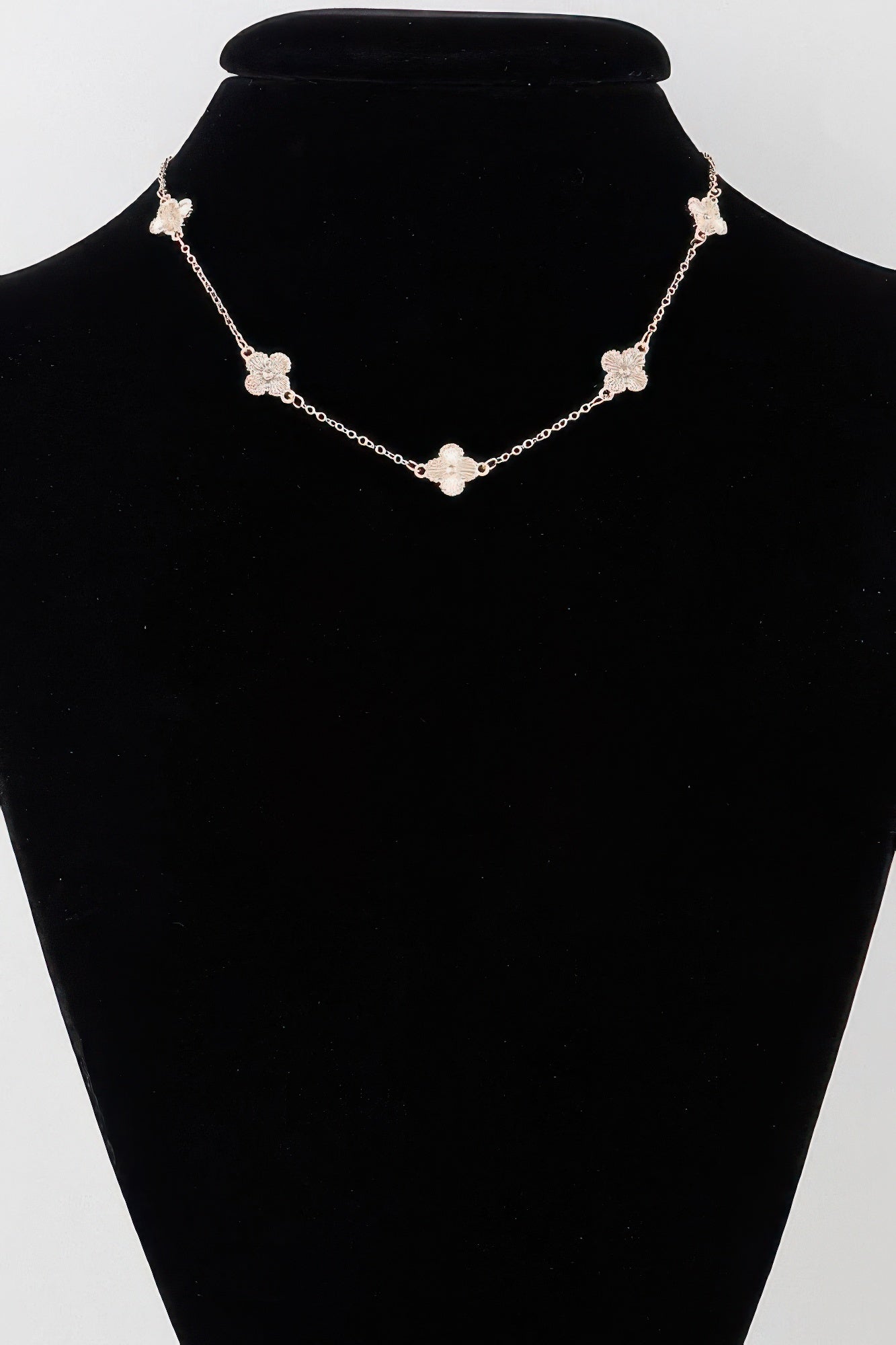 Multi Modern Clover Charm Necklace