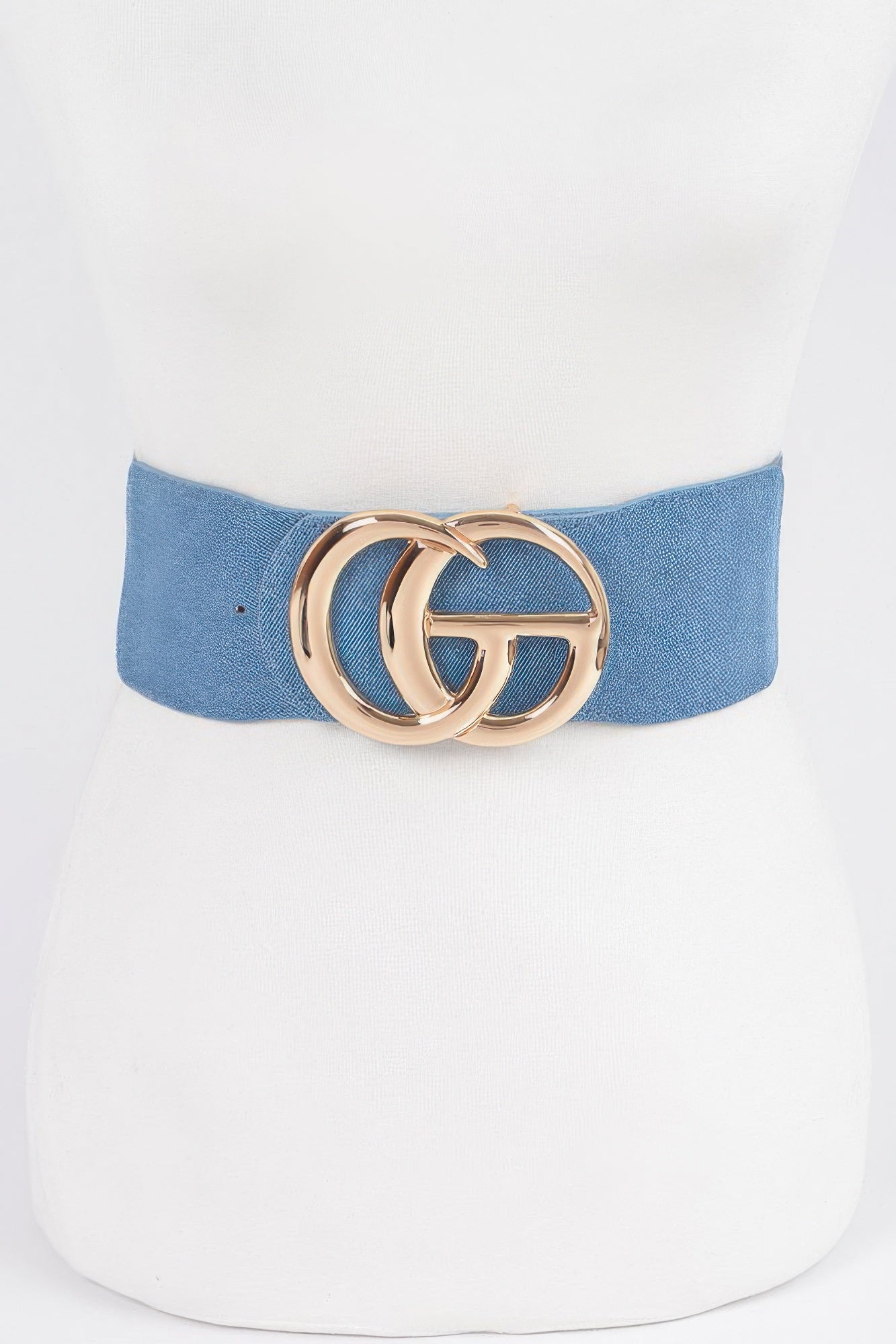 Cg Metal Buckle Denim Elastic Belt