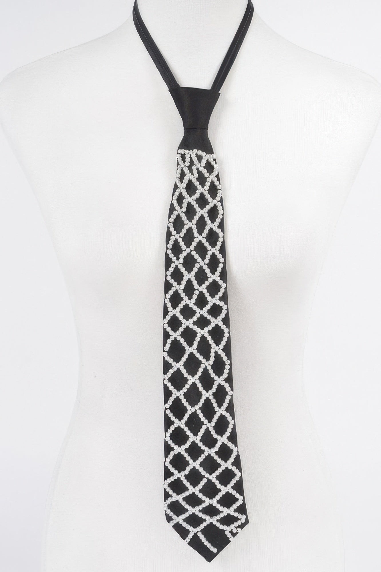 Handmade Faux Pearl Necktie Necklace