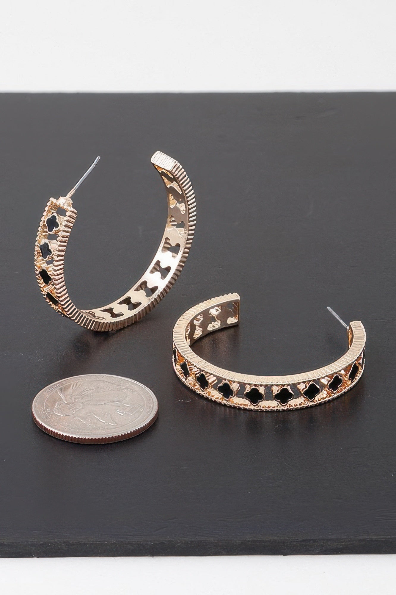 Multi Open Clover Hoop Earrings