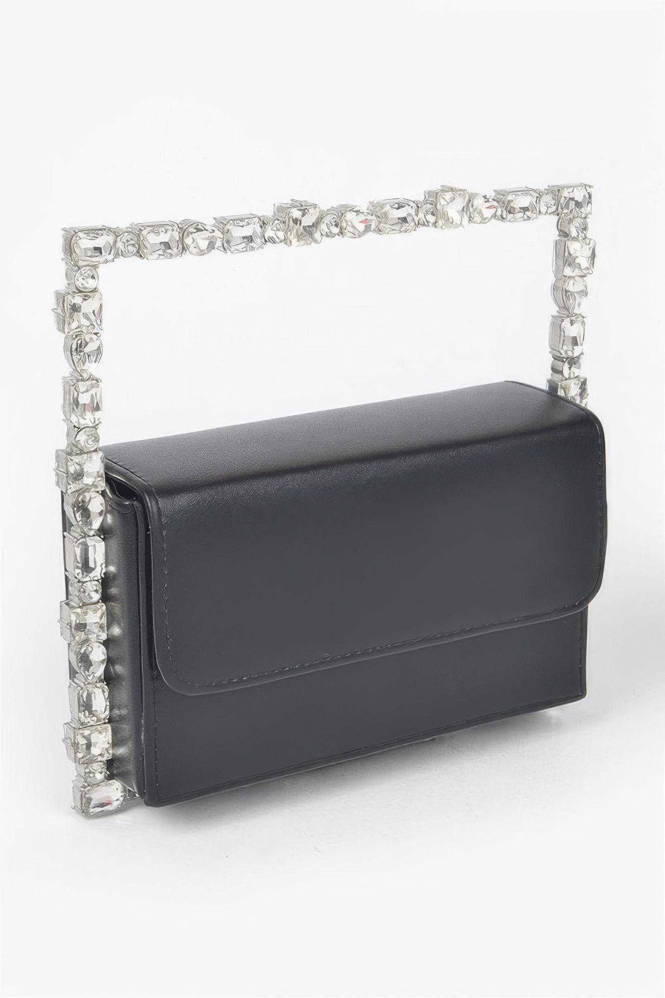 Faux Leather Multi Stonesallaroundsquarehandlebag