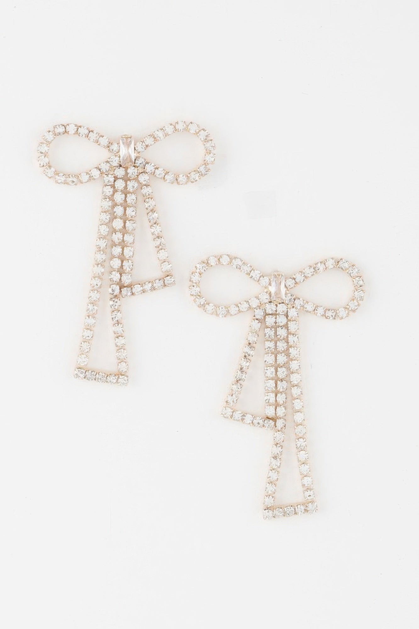 Infinity Bow Rhinestone Earrings