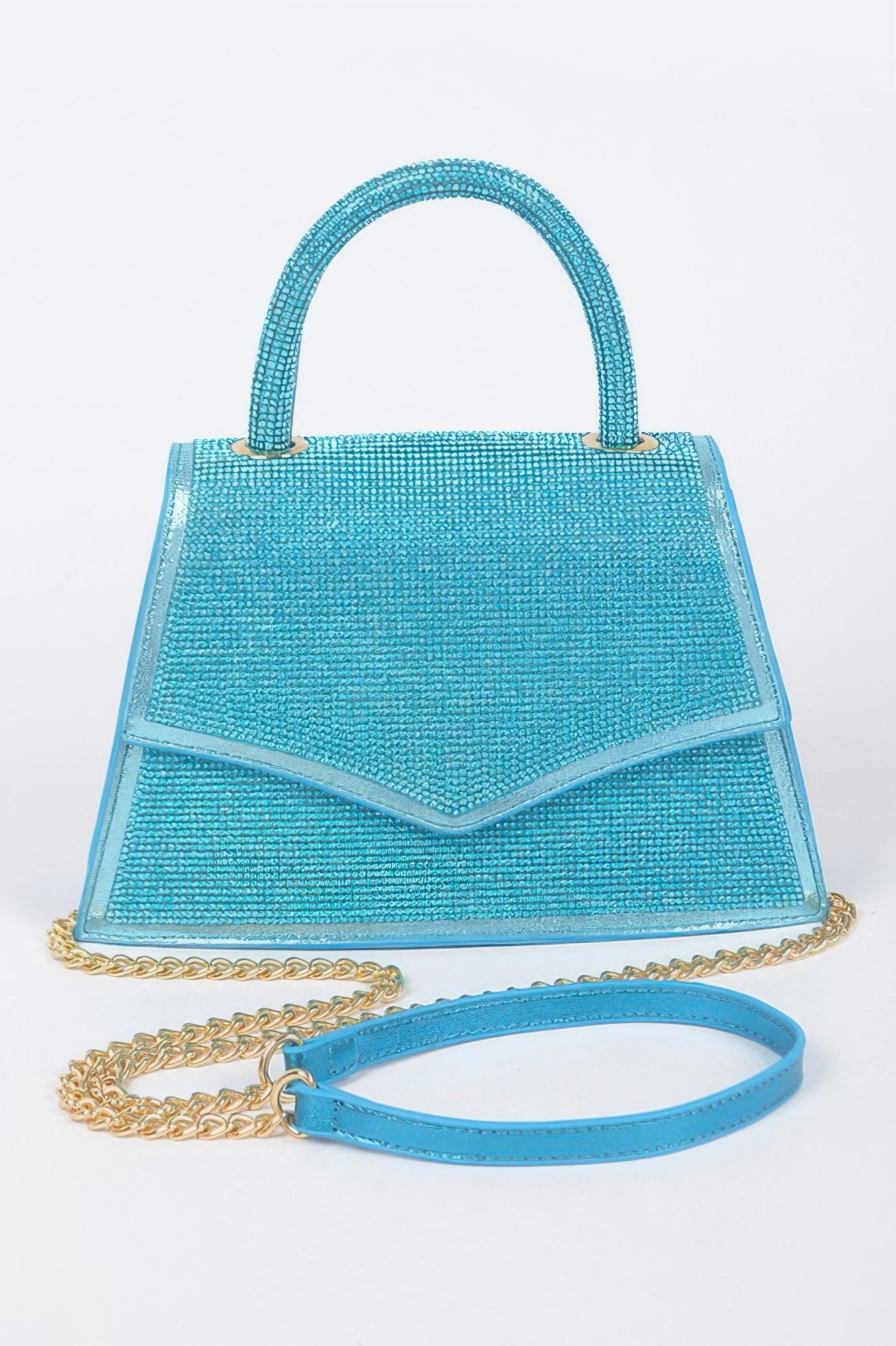 Rhinestone Top Handle Clutch