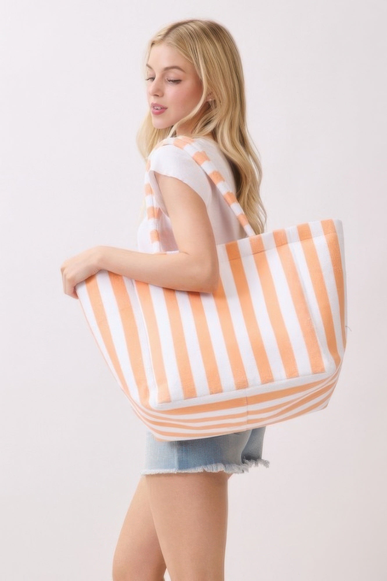 Striped Terry Tote Bag