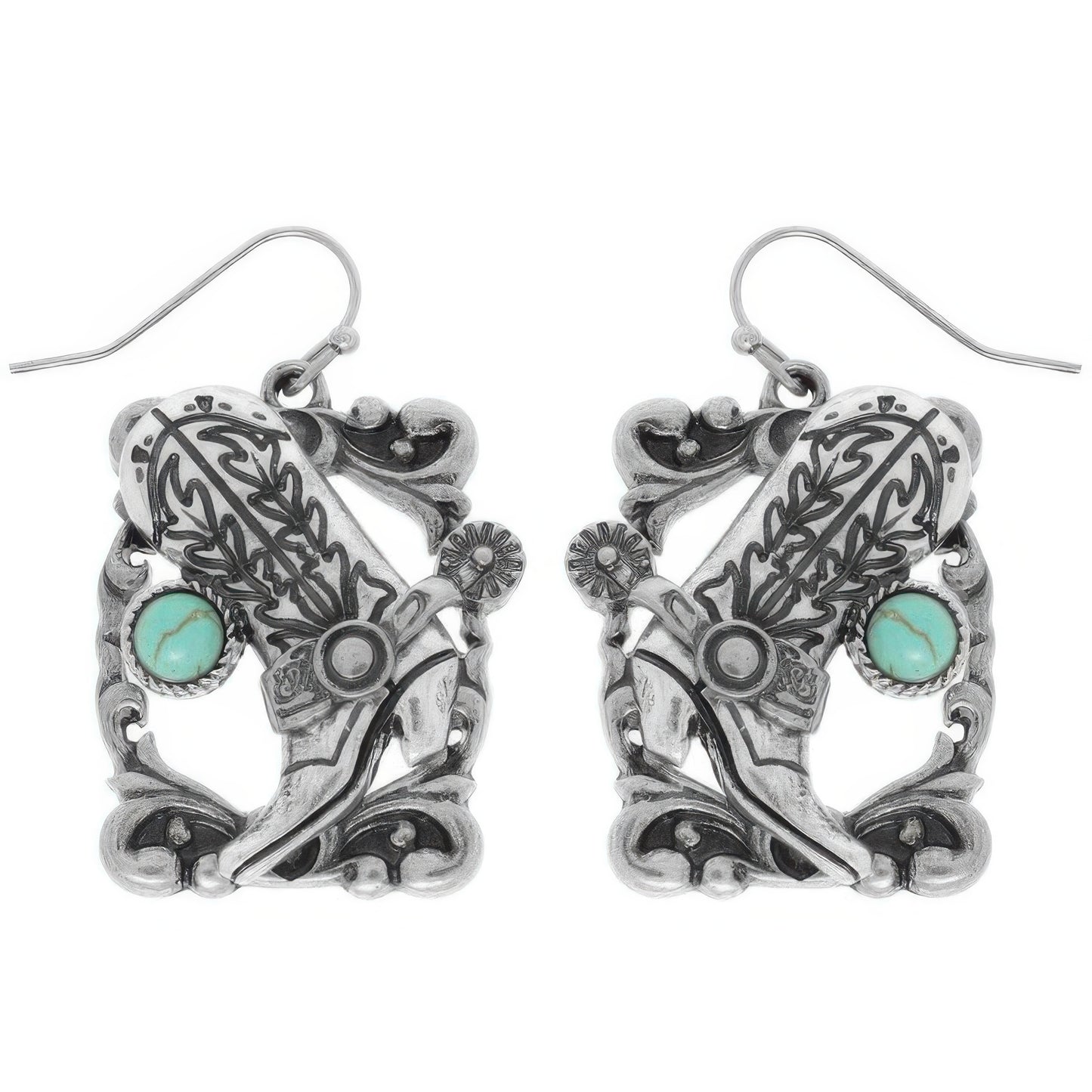 Western Cowboy Boots Dangle Earrings