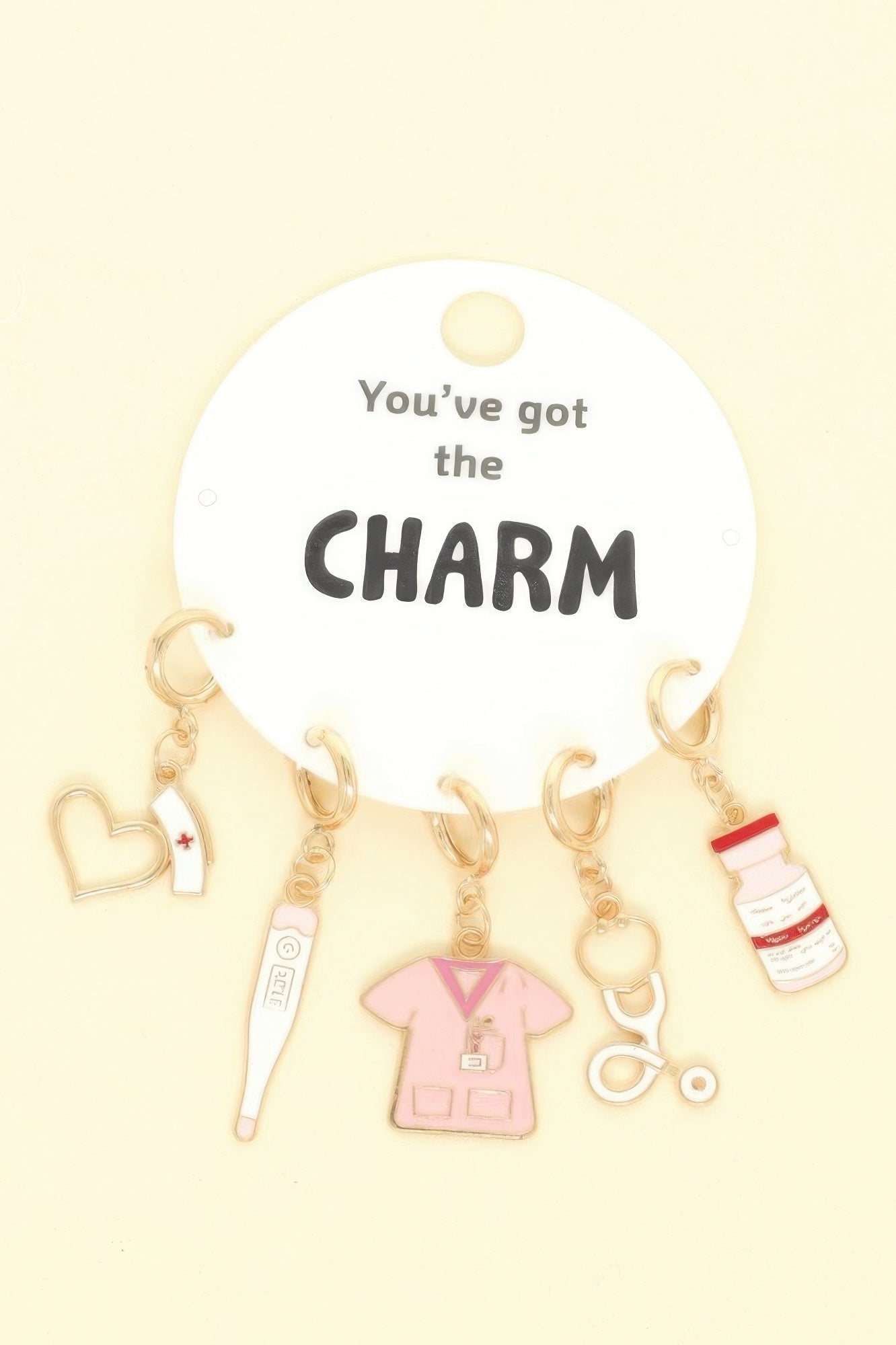 5pc Nurse Theme Assorted Charm Set