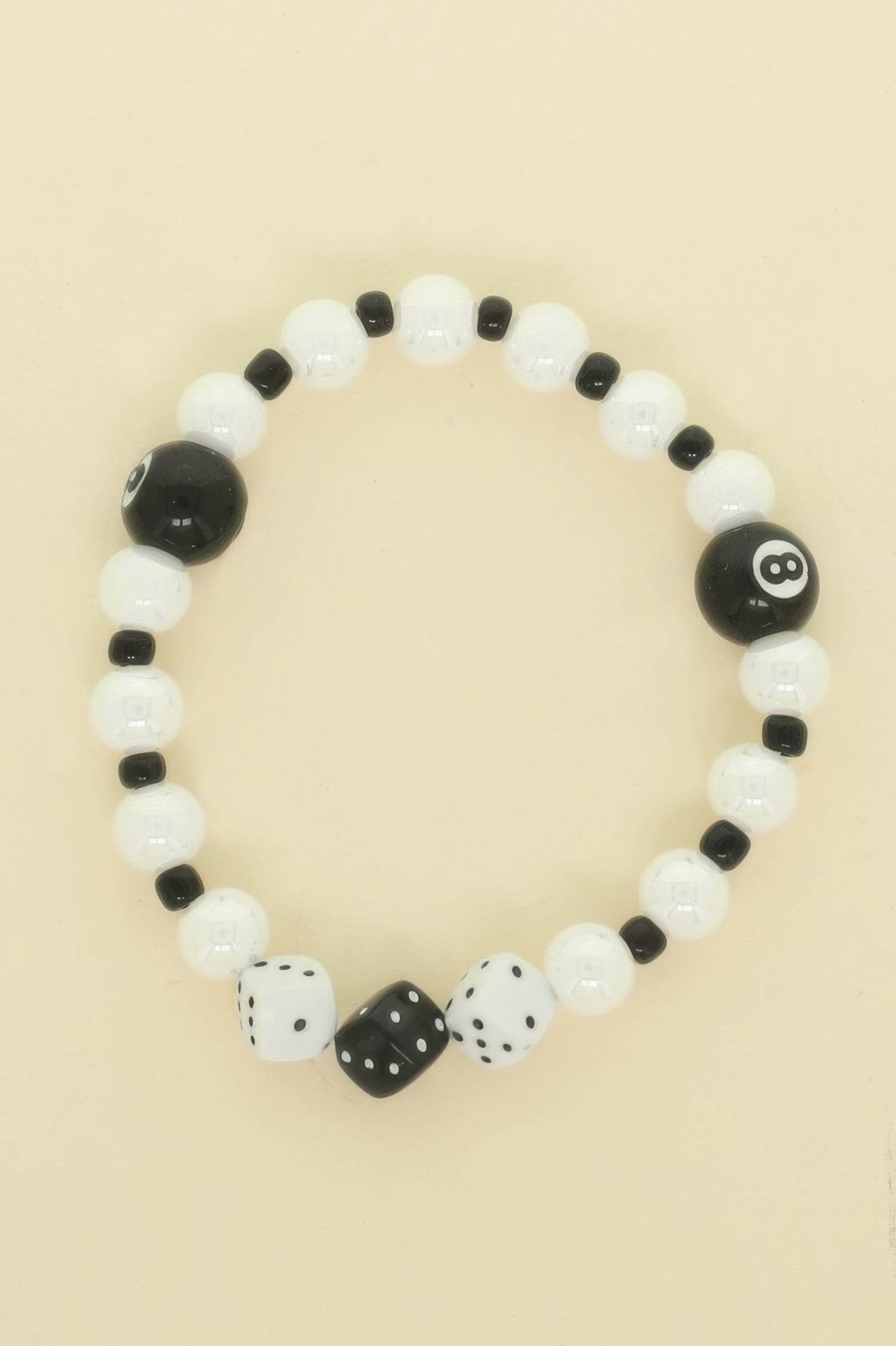 Highstakes Theme Pearl Beaded Stretch Bracelet