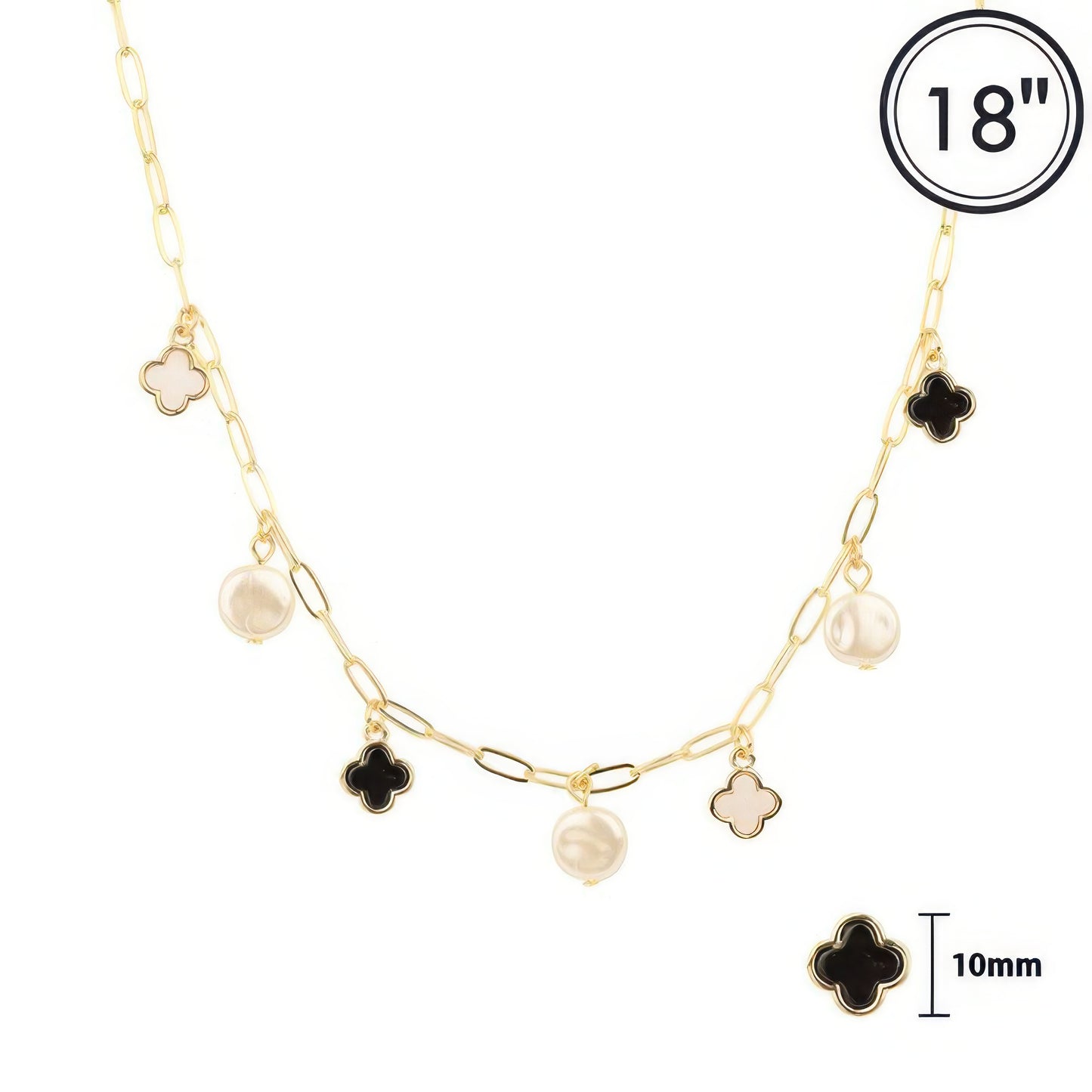 Quatrefoil Charm Pendant Necklace