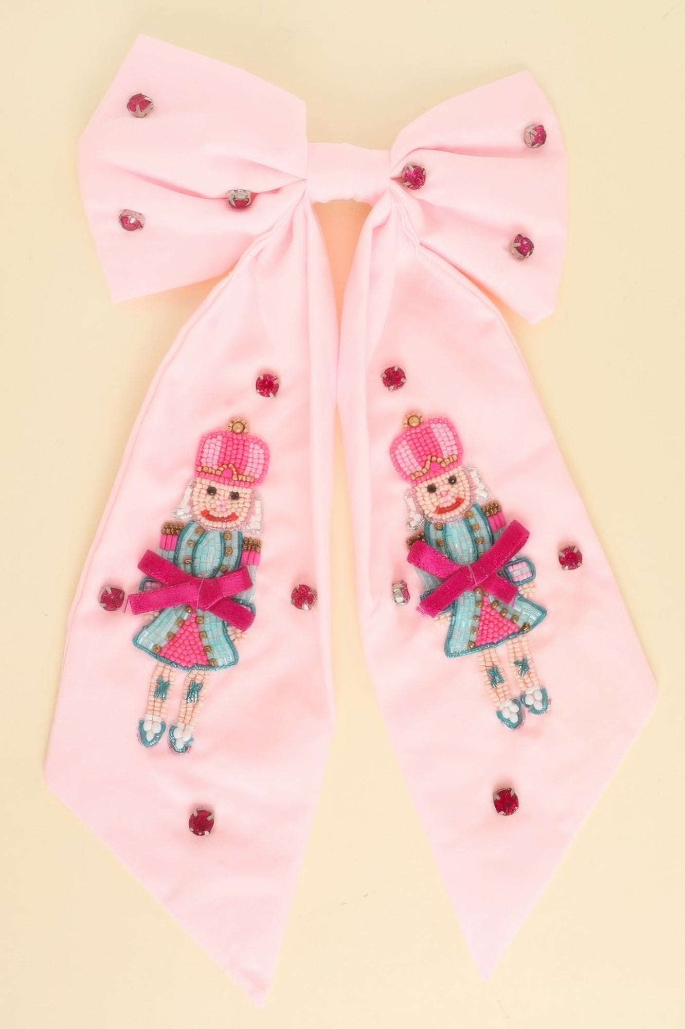 Christmas Nutcracker Bow Barrette Hair Clip