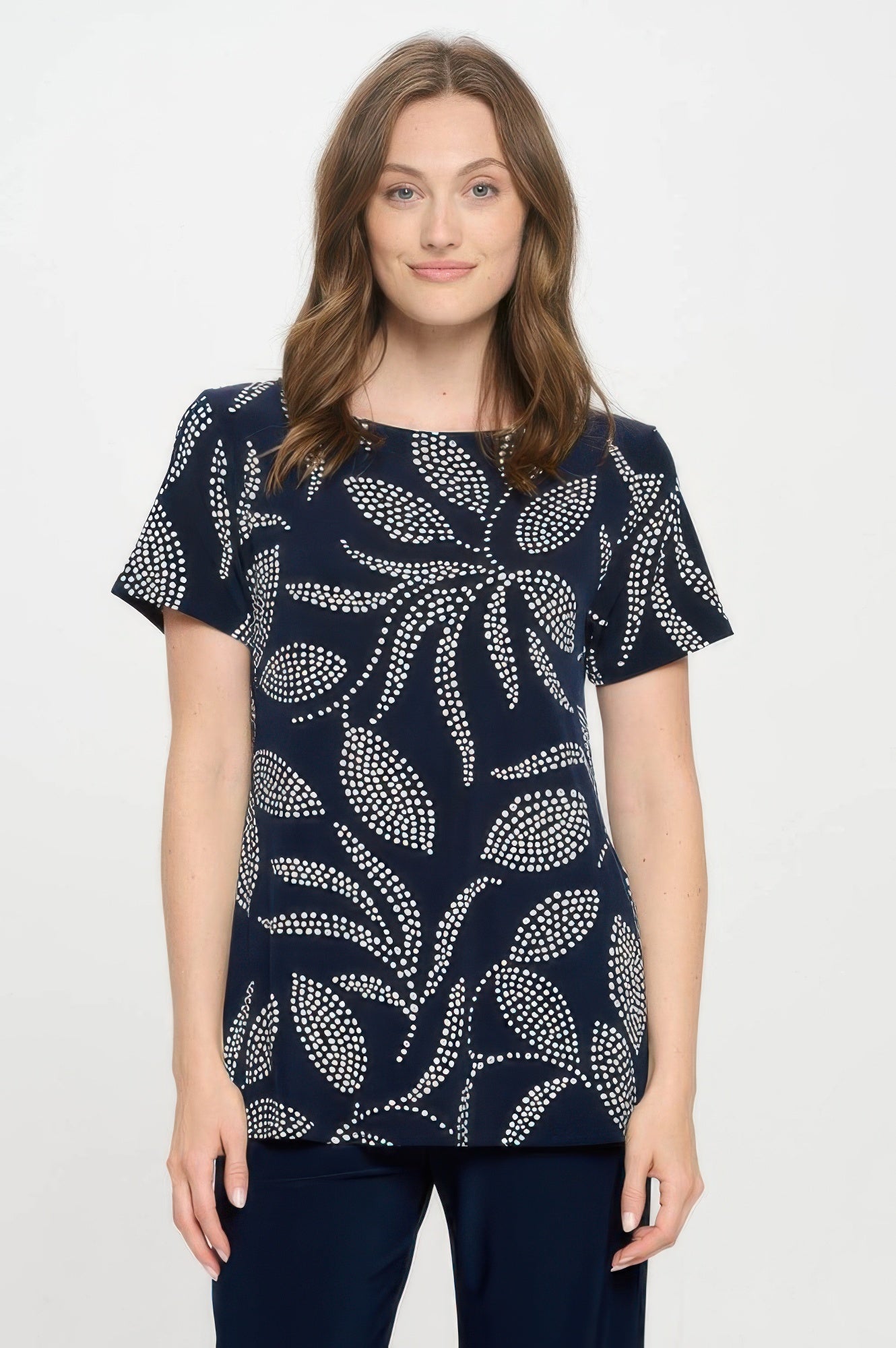 Plus Size Hit Boat Nk Short Sl Top