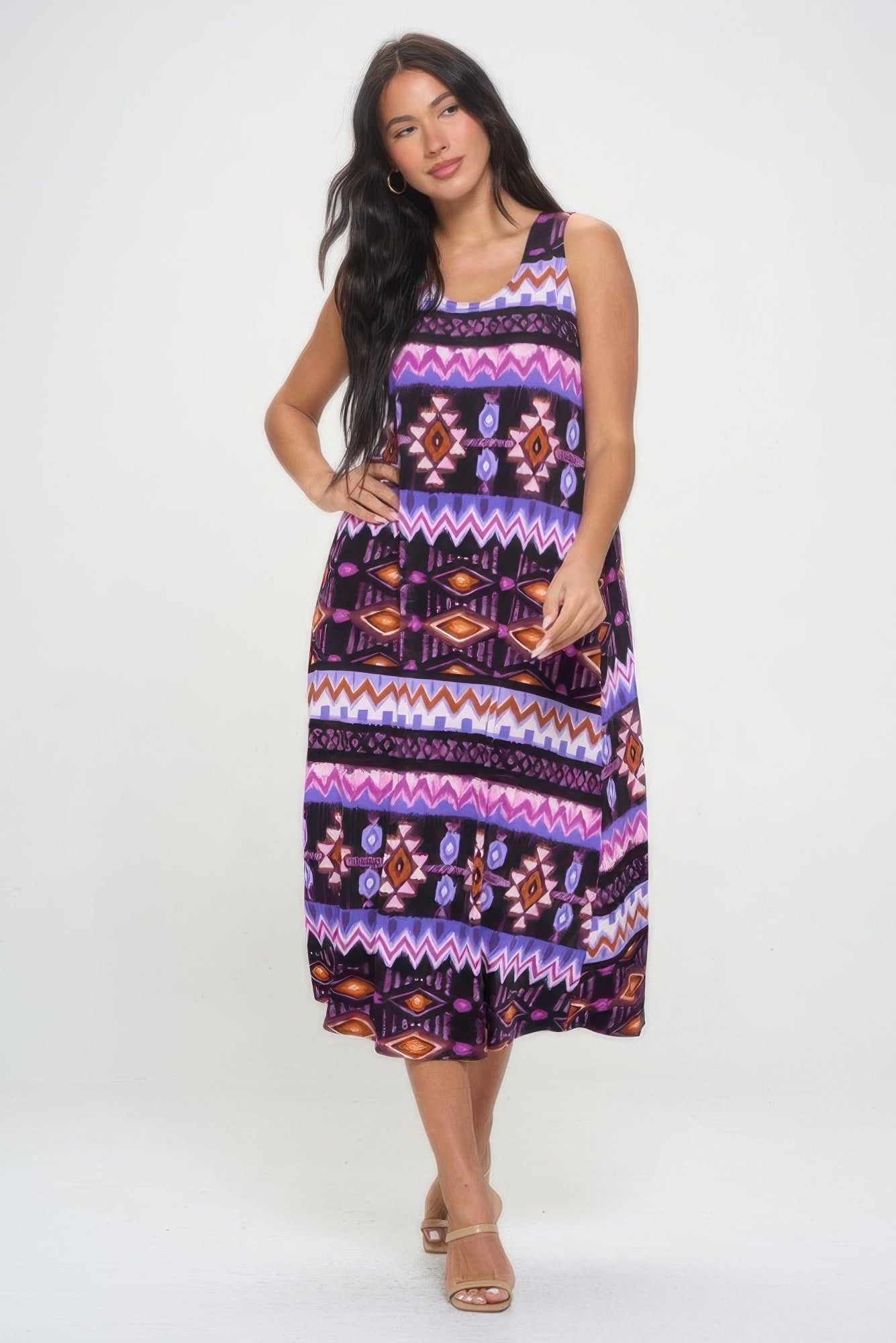 Bns Print Long Tank Dress