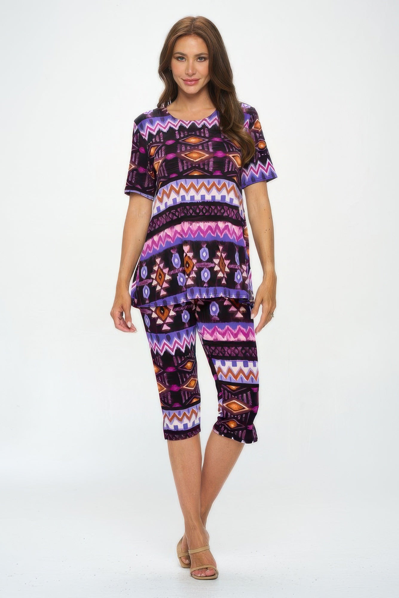 Matching Capri Pant Set In Plus Size