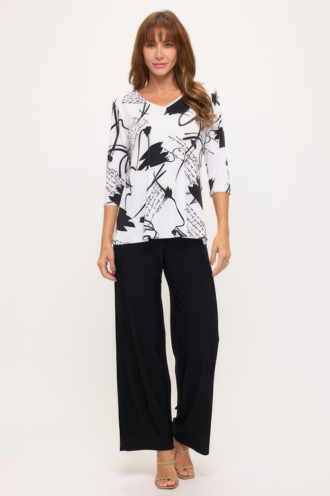 Hit V-neck Band Top W/vent